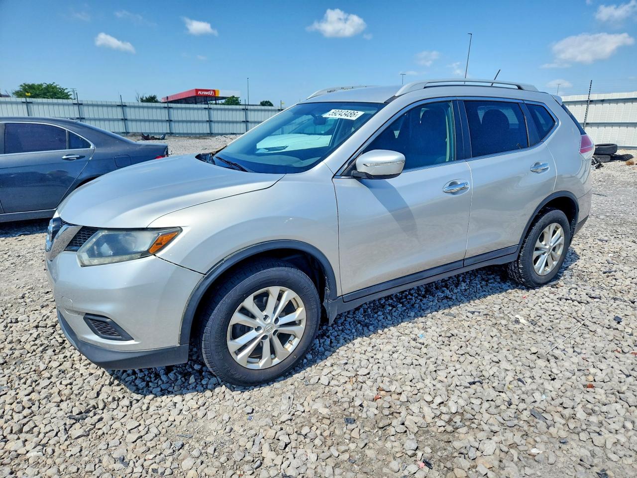 2015 Nissan Rogue Sv Silver vin: 5N1AT2MV2FC925878