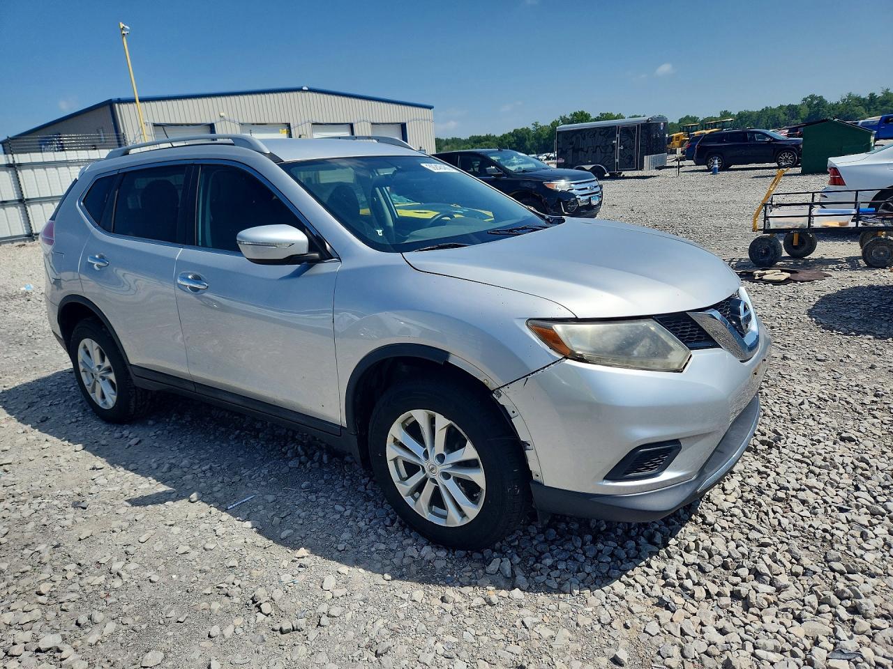 2015 Nissan Rogue Sv Silver vin: 5N1AT2MV2FC925878