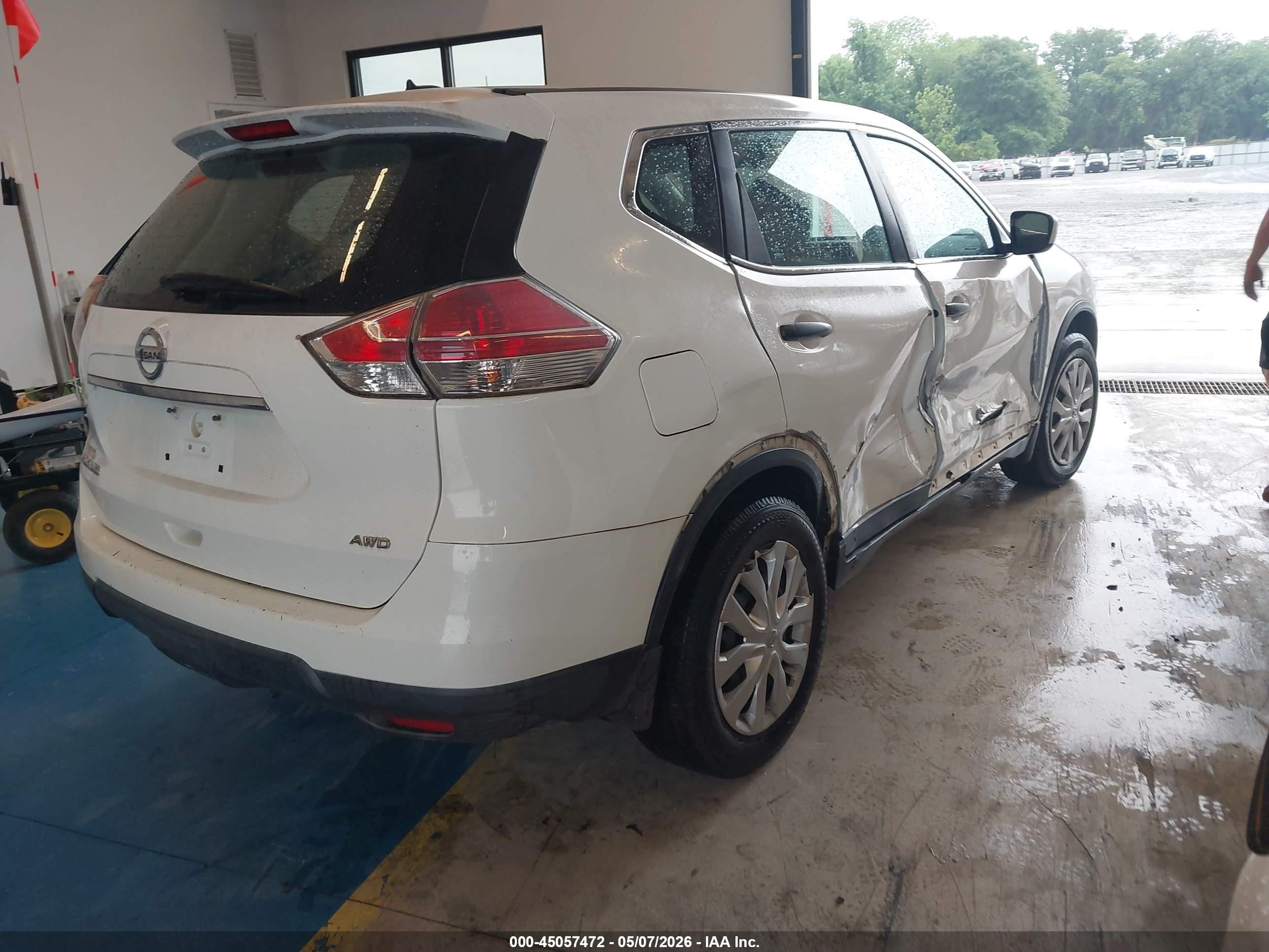 2016 Nissan Rogue S/sl/sv White vin: 5N1AT2MV2GC779306