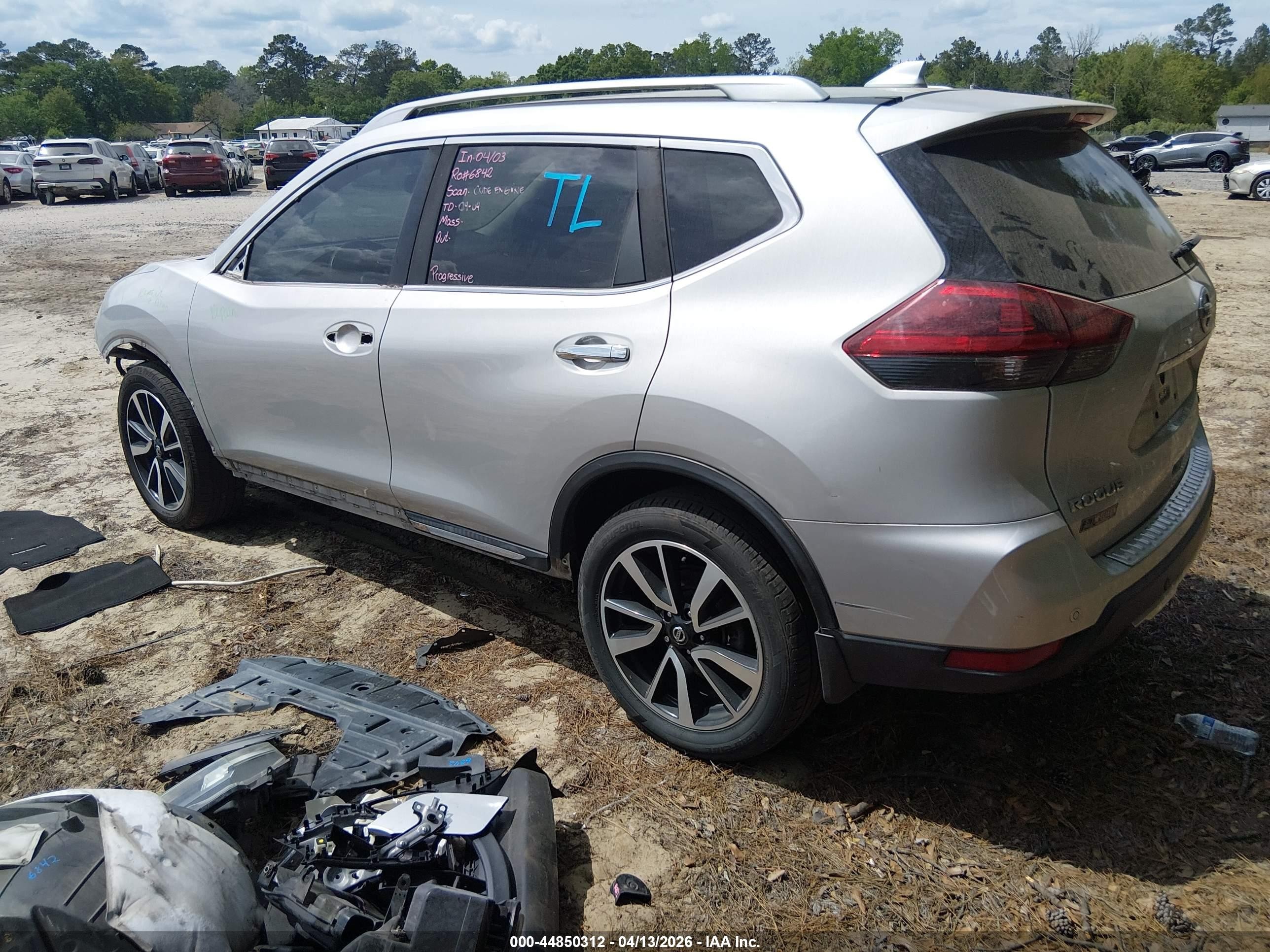 2019 Nissan Rogue Sl Серебряный vin: 5N1AT2MV2KC731104