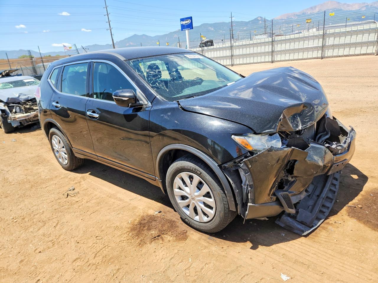 2014 Nissan Rogue S Black vin: 5N1AT2MV3EC756890