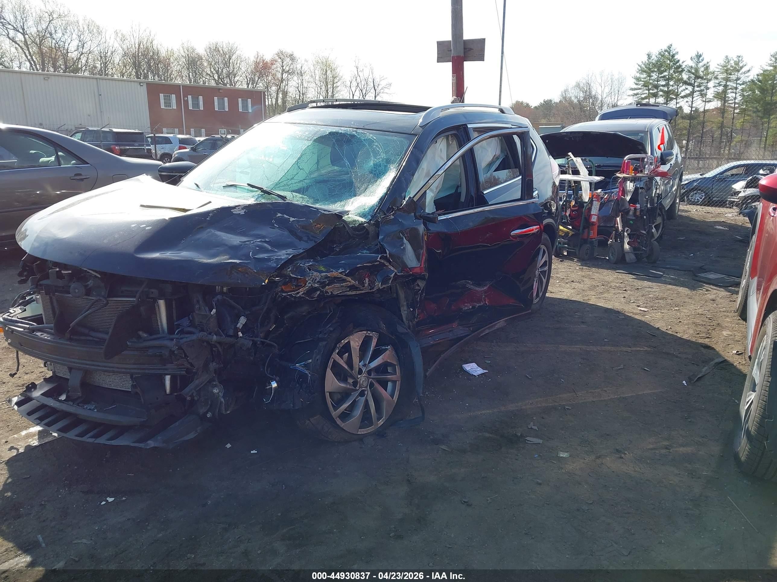 2014 Nissan Rogue Sl Black vin: 5N1AT2MV3EC759952