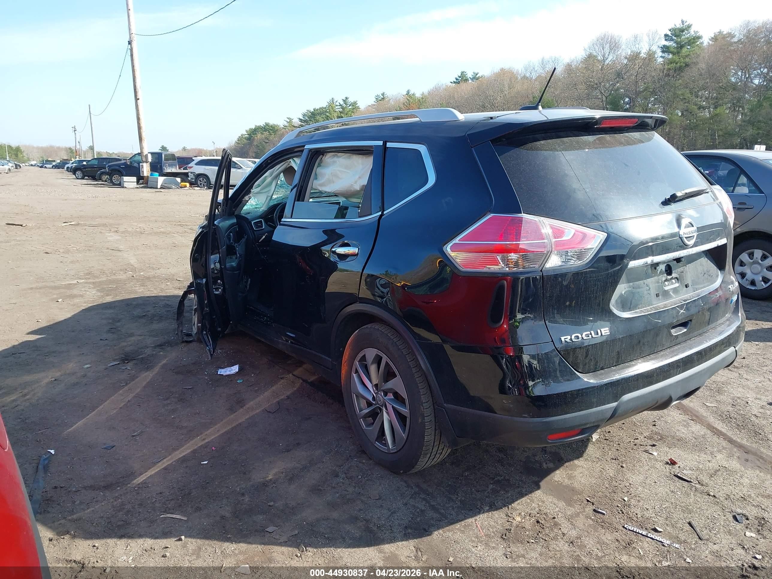 2014 Nissan Rogue Sl Black vin: 5N1AT2MV3EC759952