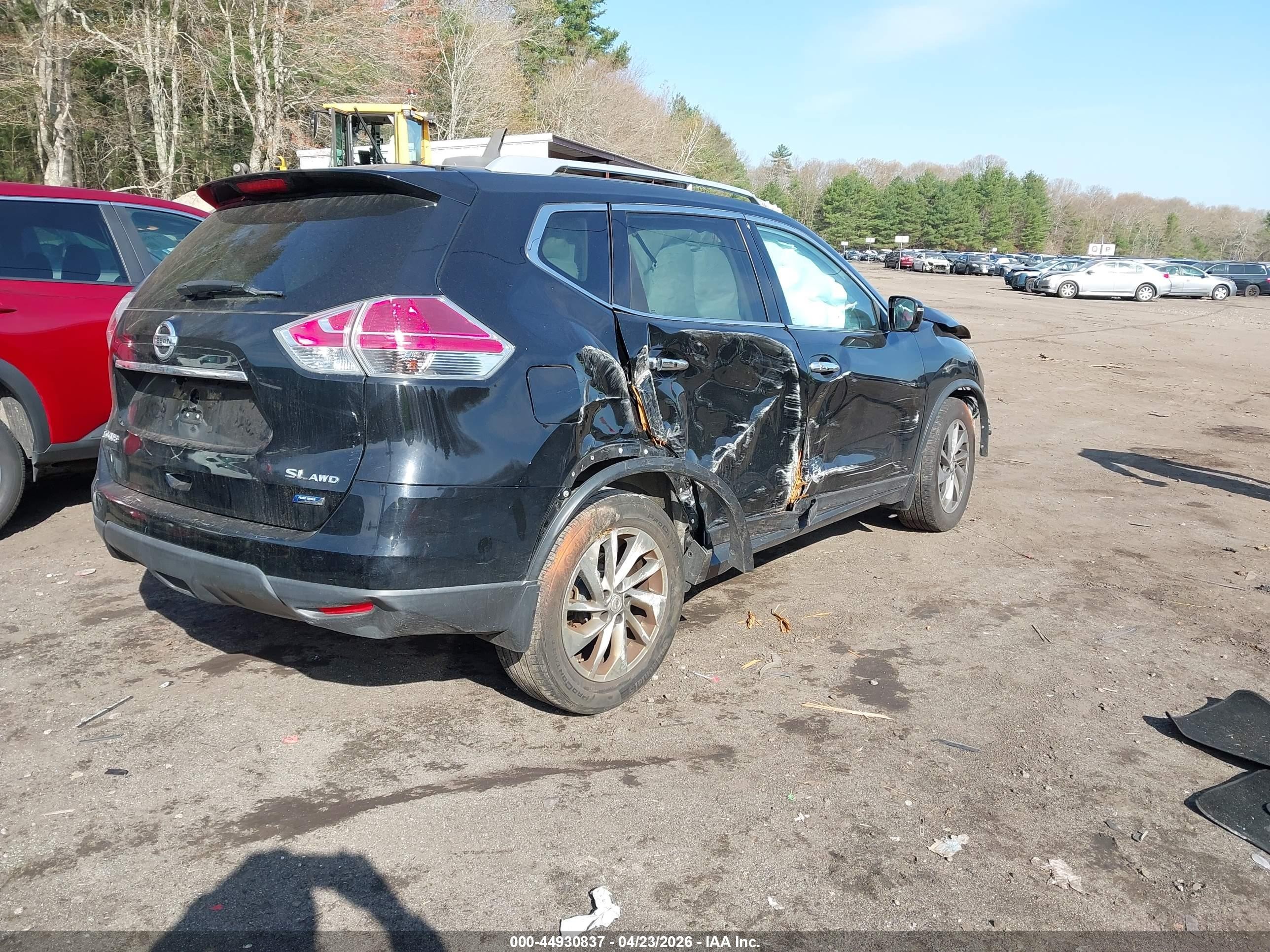 2014 Nissan Rogue Sl Black vin: 5N1AT2MV3EC759952