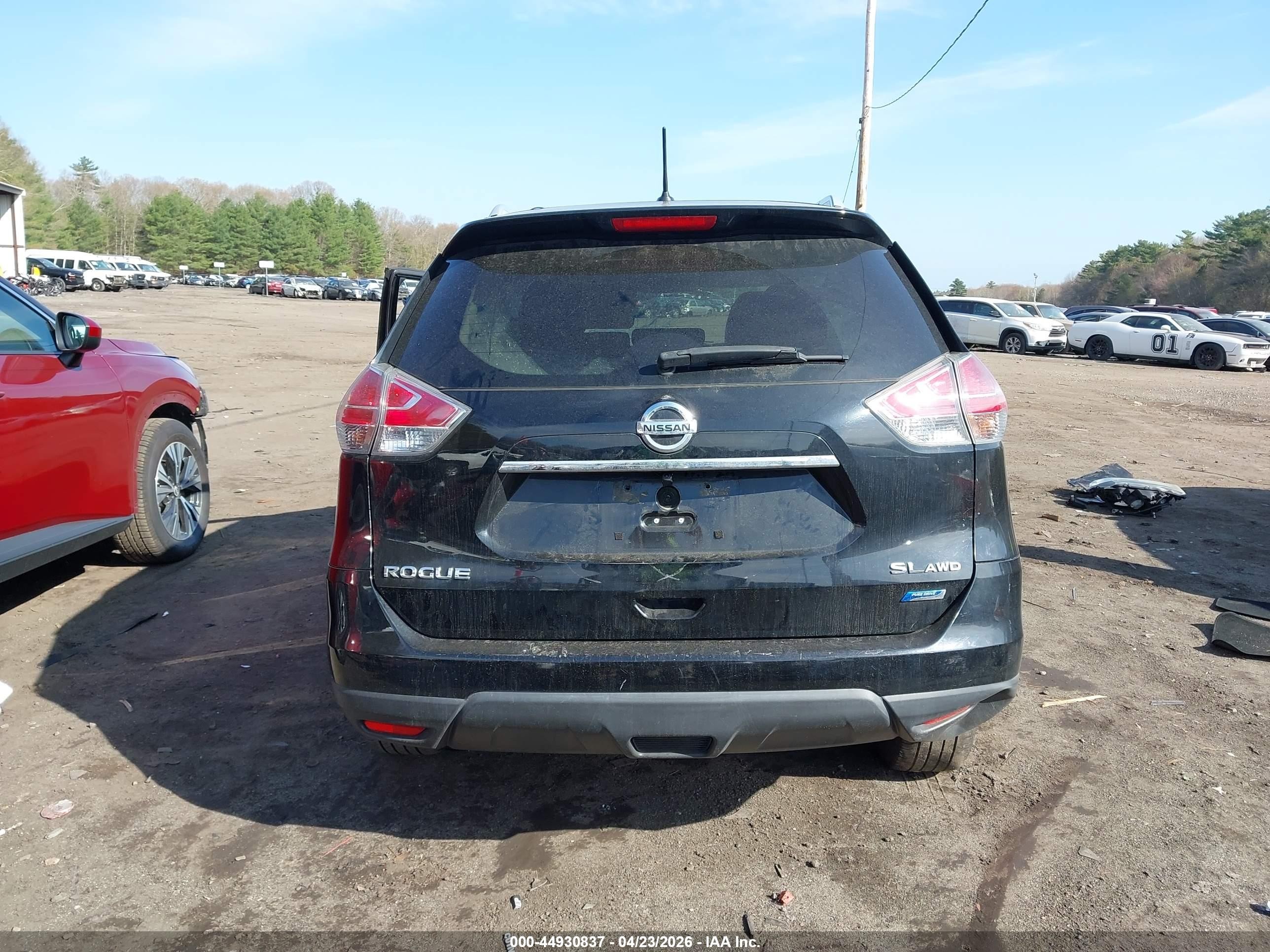 2014 Nissan Rogue Sl Black vin: 5N1AT2MV3EC759952