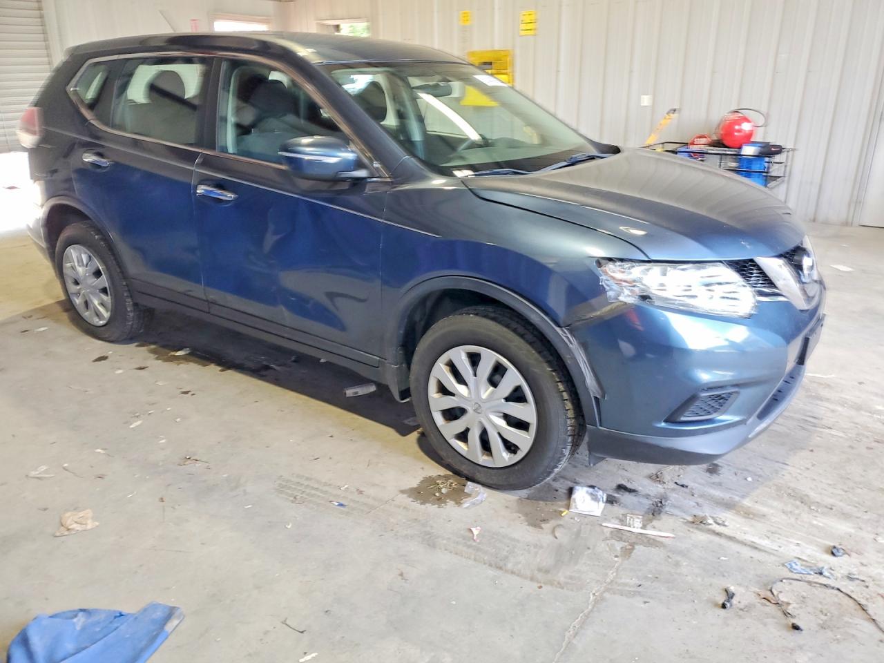 2014 Nissan Rogue S Blue vin: 5N1AT2MV3EC772619