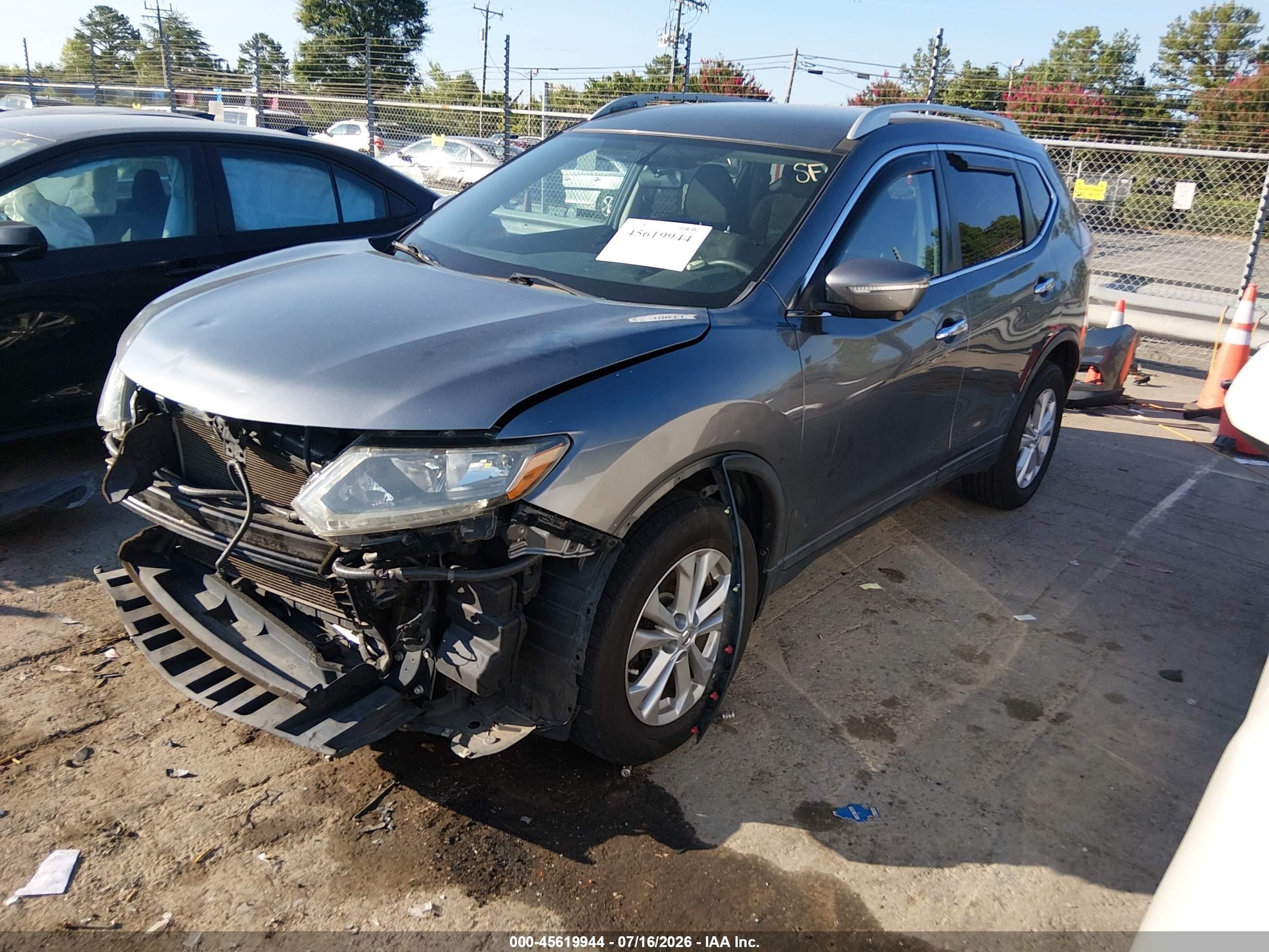 2014 Nissan Rogue Sv Gray vin: 5N1AT2MV3EC773835