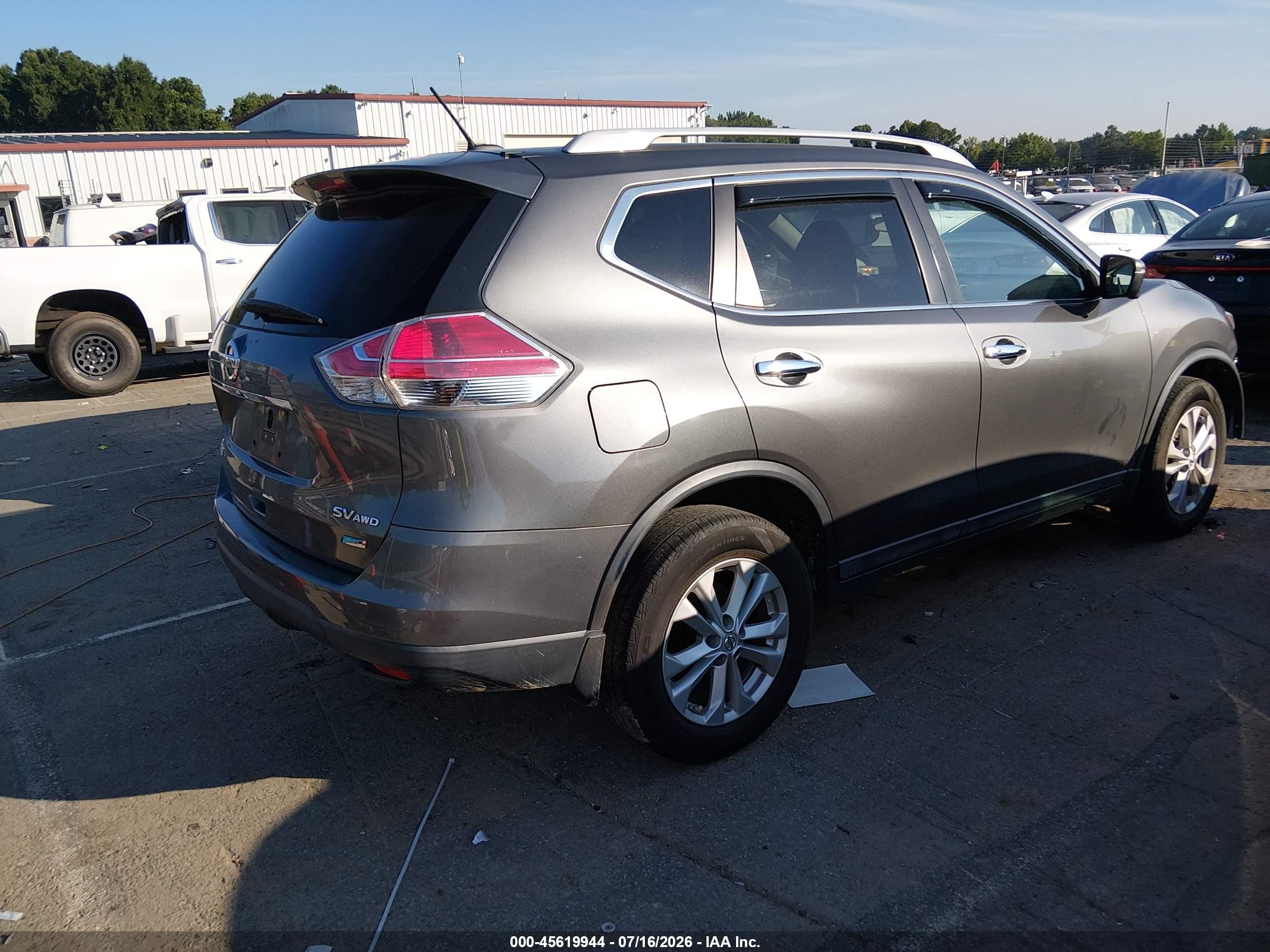 2014 Nissan Rogue Sv Gray vin: 5N1AT2MV3EC773835