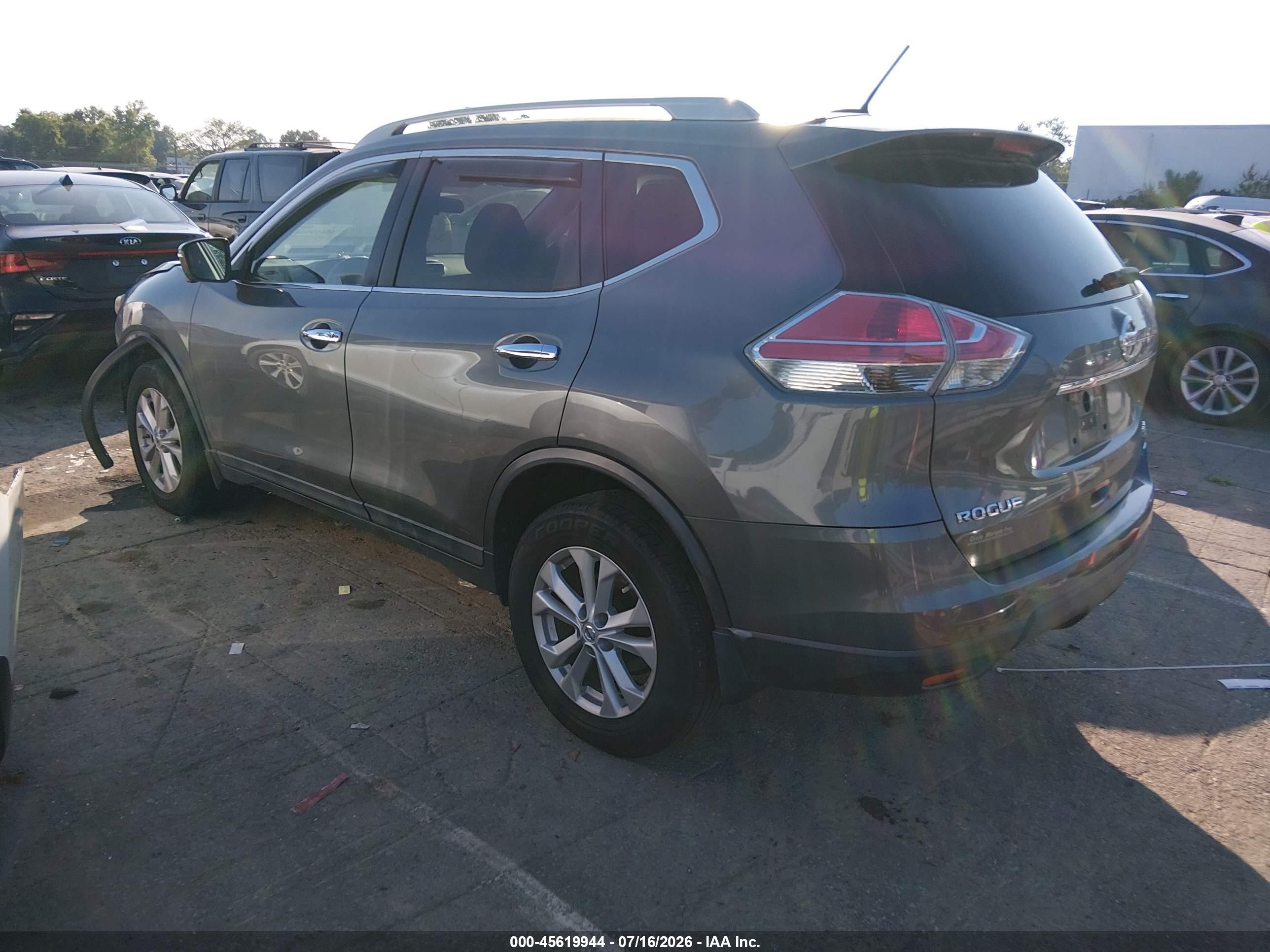 2014 Nissan Rogue Sv Gray vin: 5N1AT2MV3EC773835