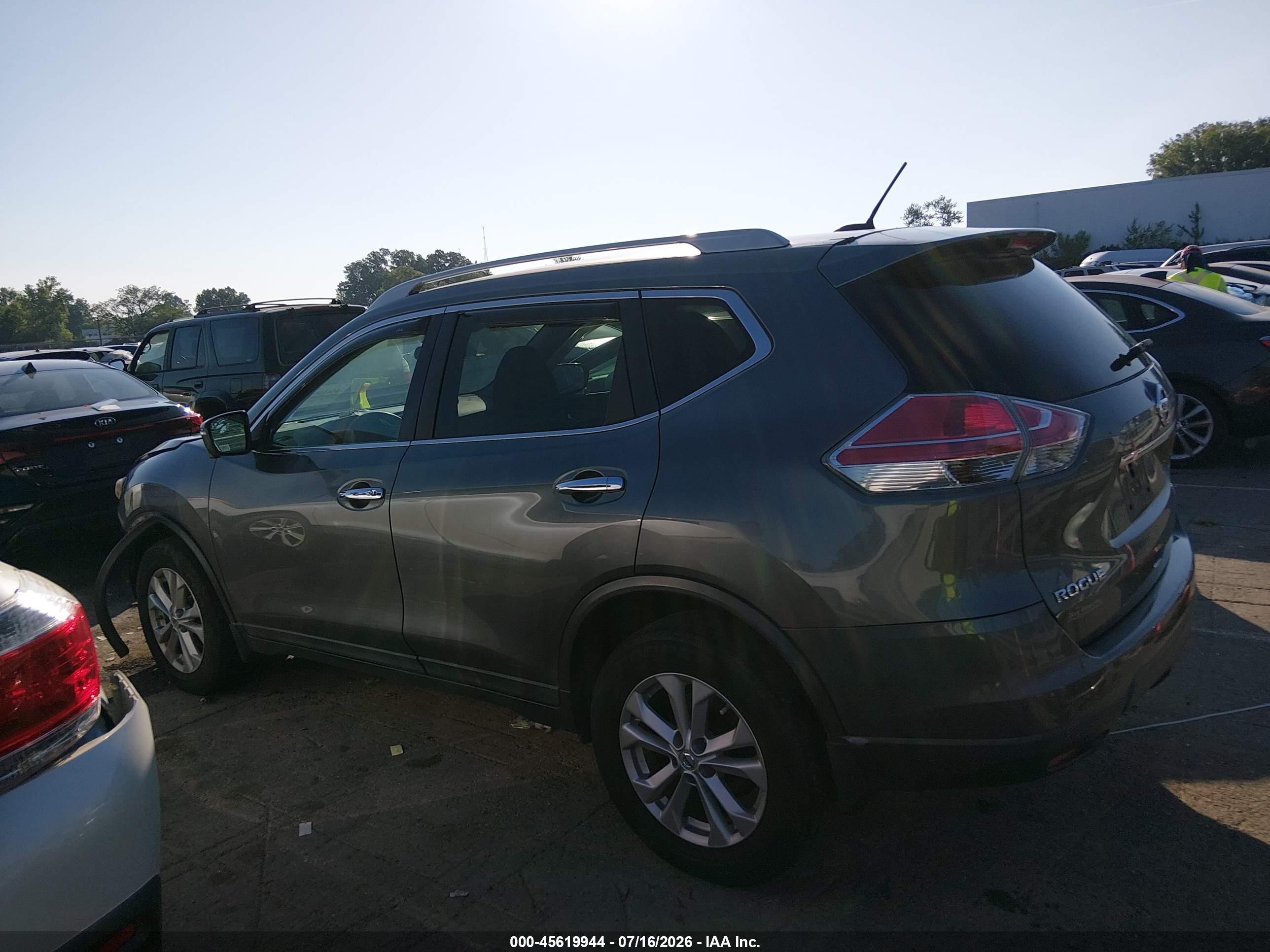 2014 Nissan Rogue Sv Gray vin: 5N1AT2MV3EC773835