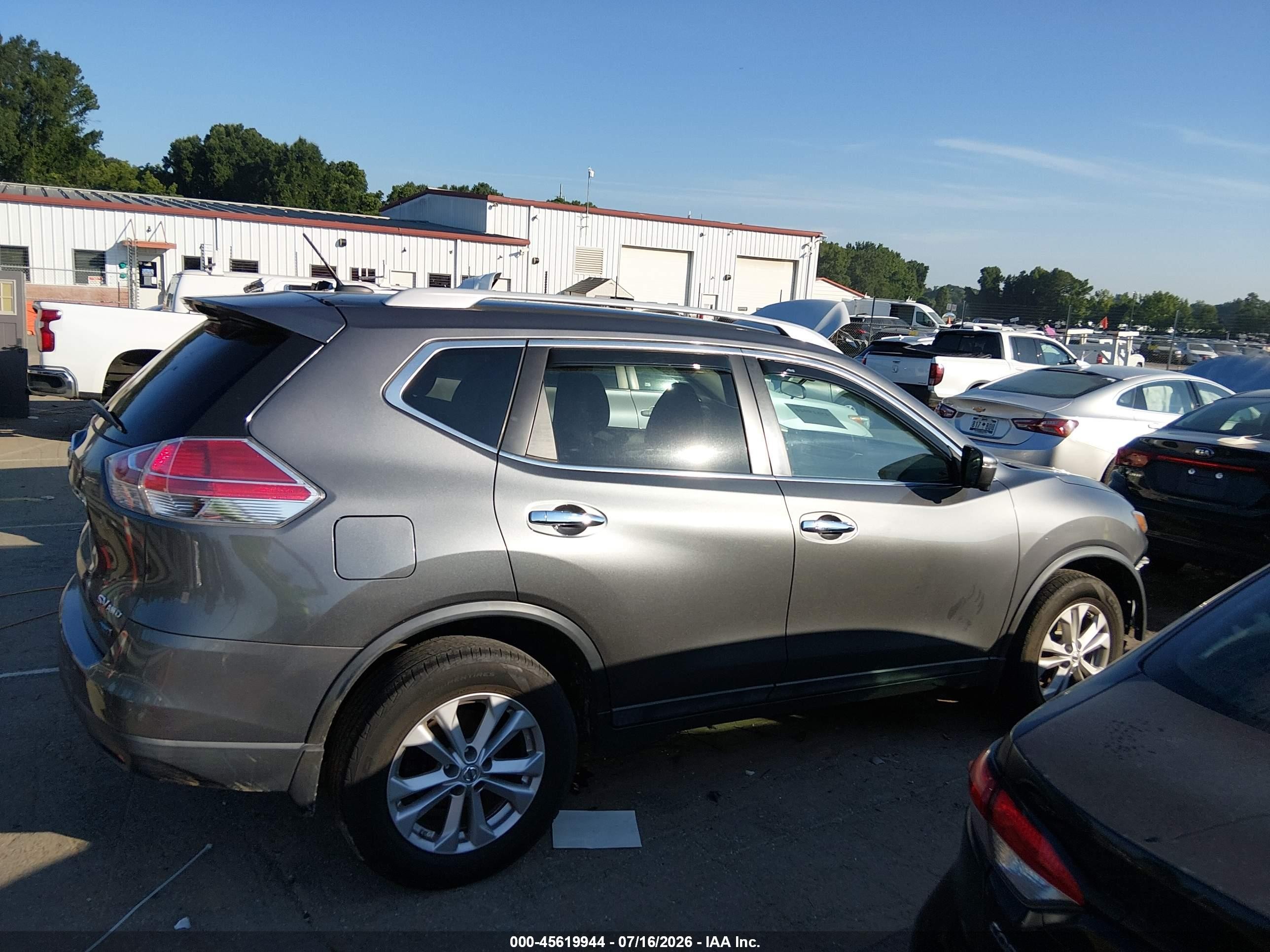 2014 Nissan Rogue Sv Gray vin: 5N1AT2MV3EC773835