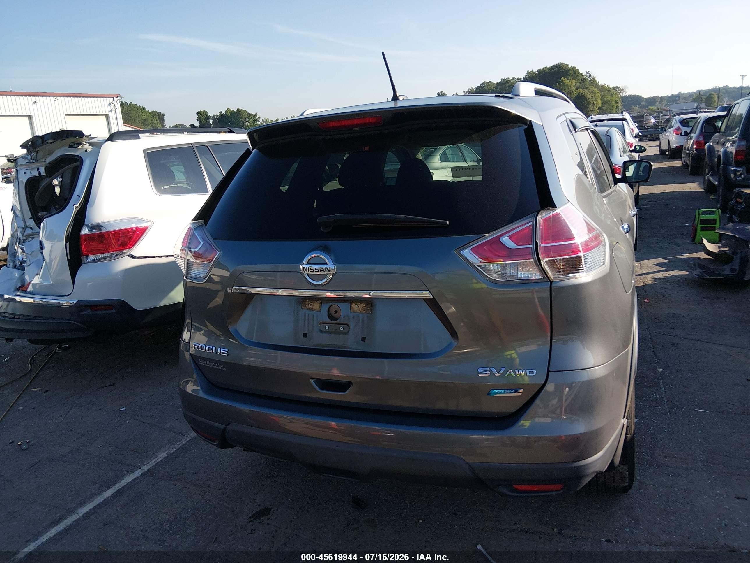 2014 Nissan Rogue Sv Gray vin: 5N1AT2MV3EC773835