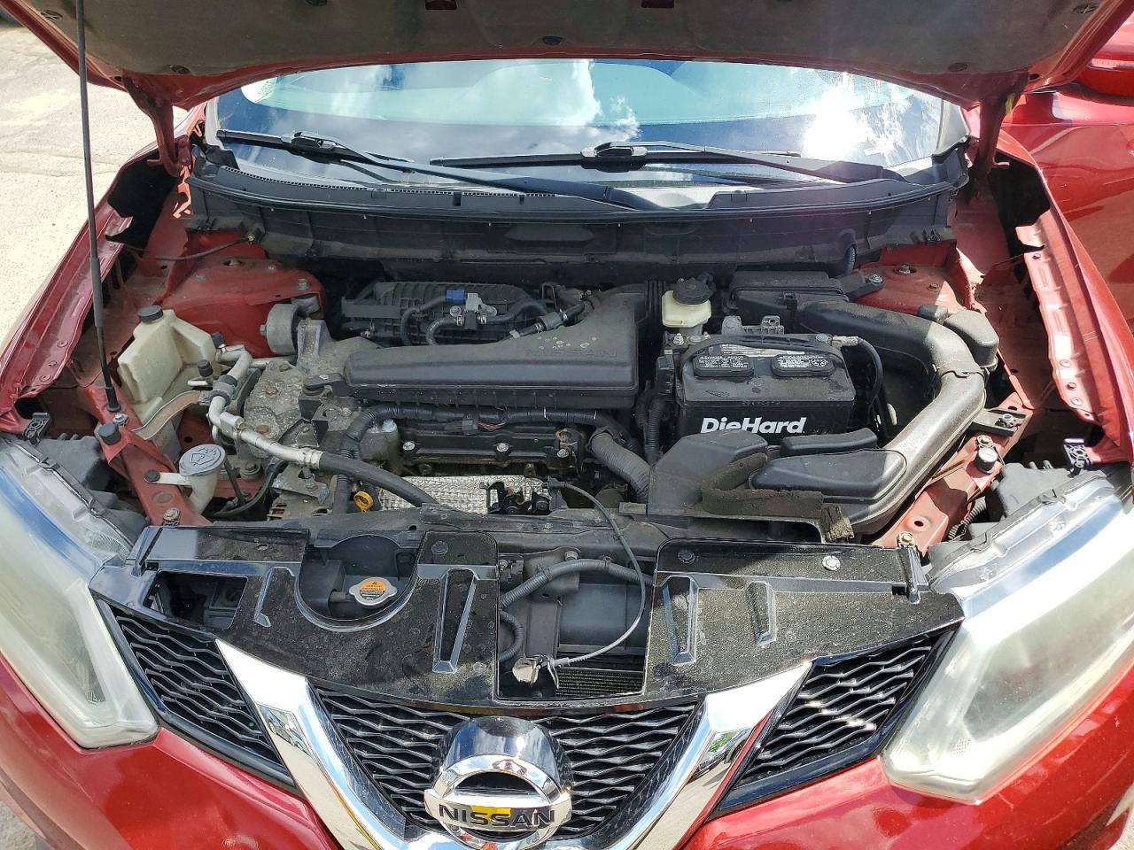 2014 Nissan Rogue Sv Red vin: 5N1AT2MV3EC786052