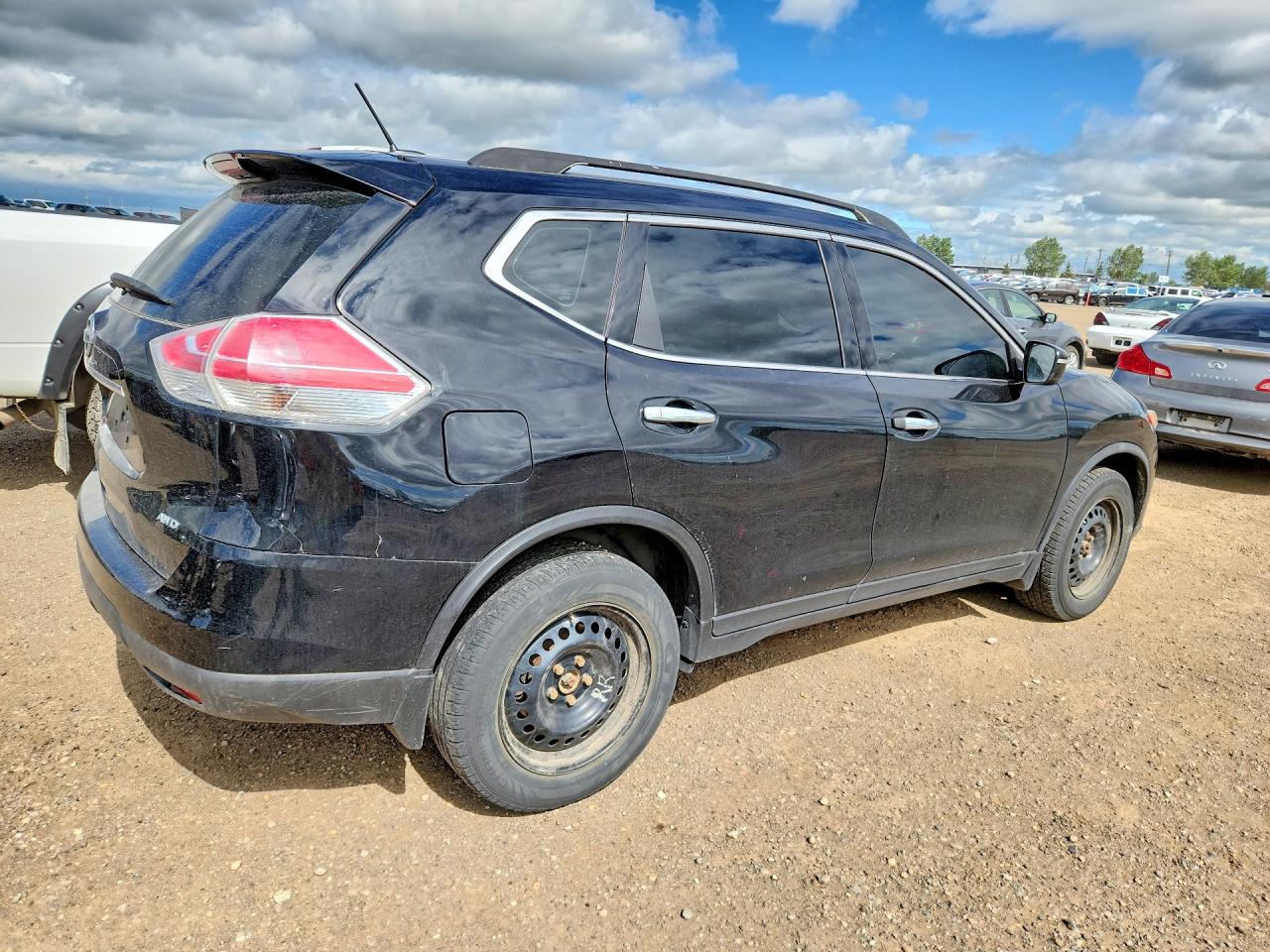 2014 Nissan Rogue S Black vin: 5N1AT2MV3EC801956