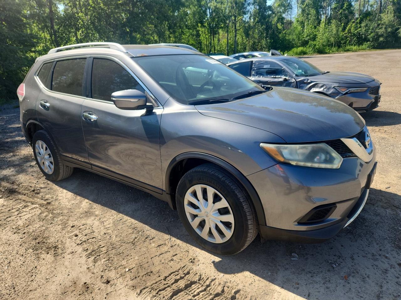 2014 Nissan Rogue Gray vin: 5N1AT2MV3EC805053