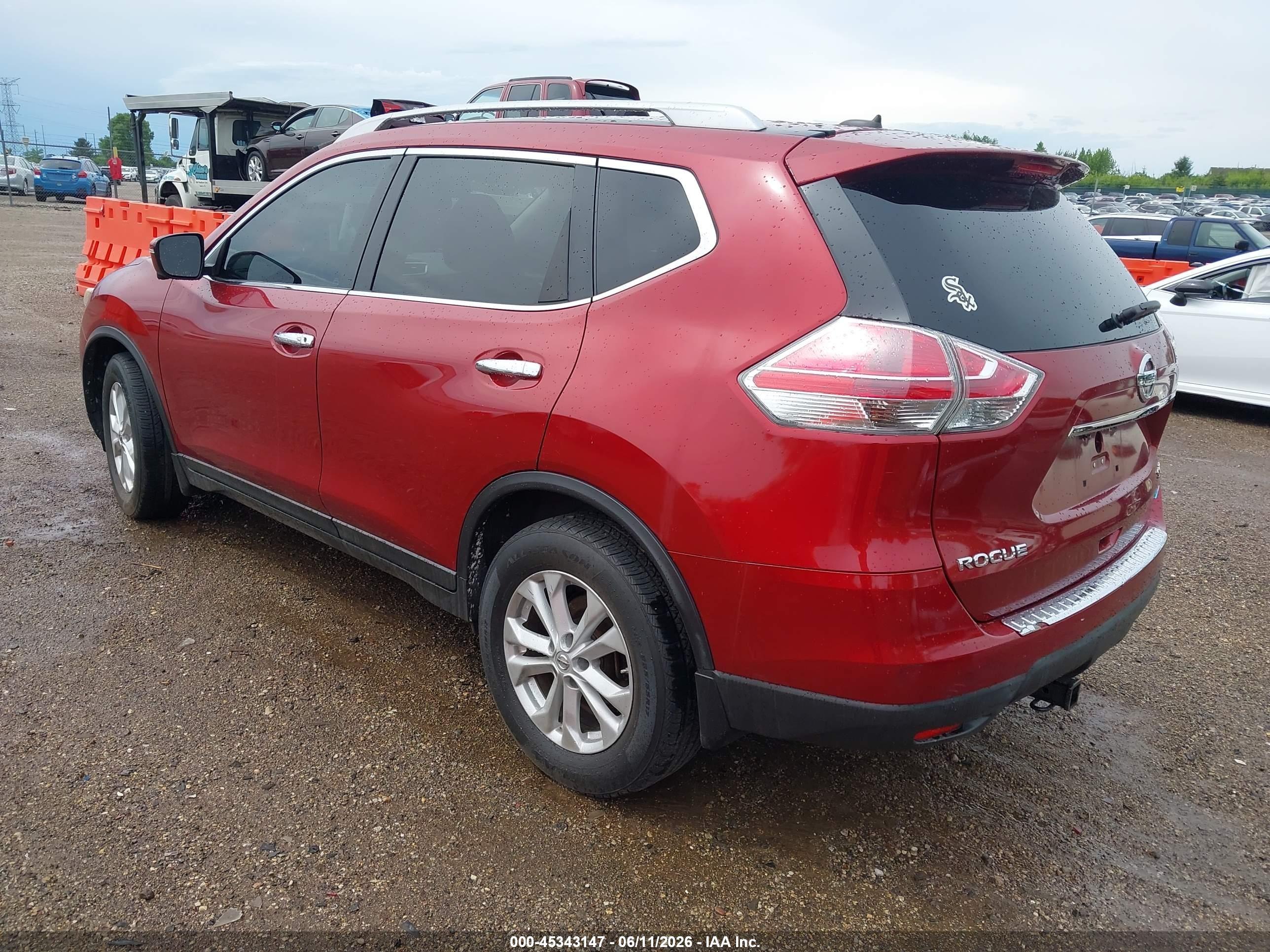 2014 Nissan Rogue Sv Red vin: 5N1AT2MV3EC808177