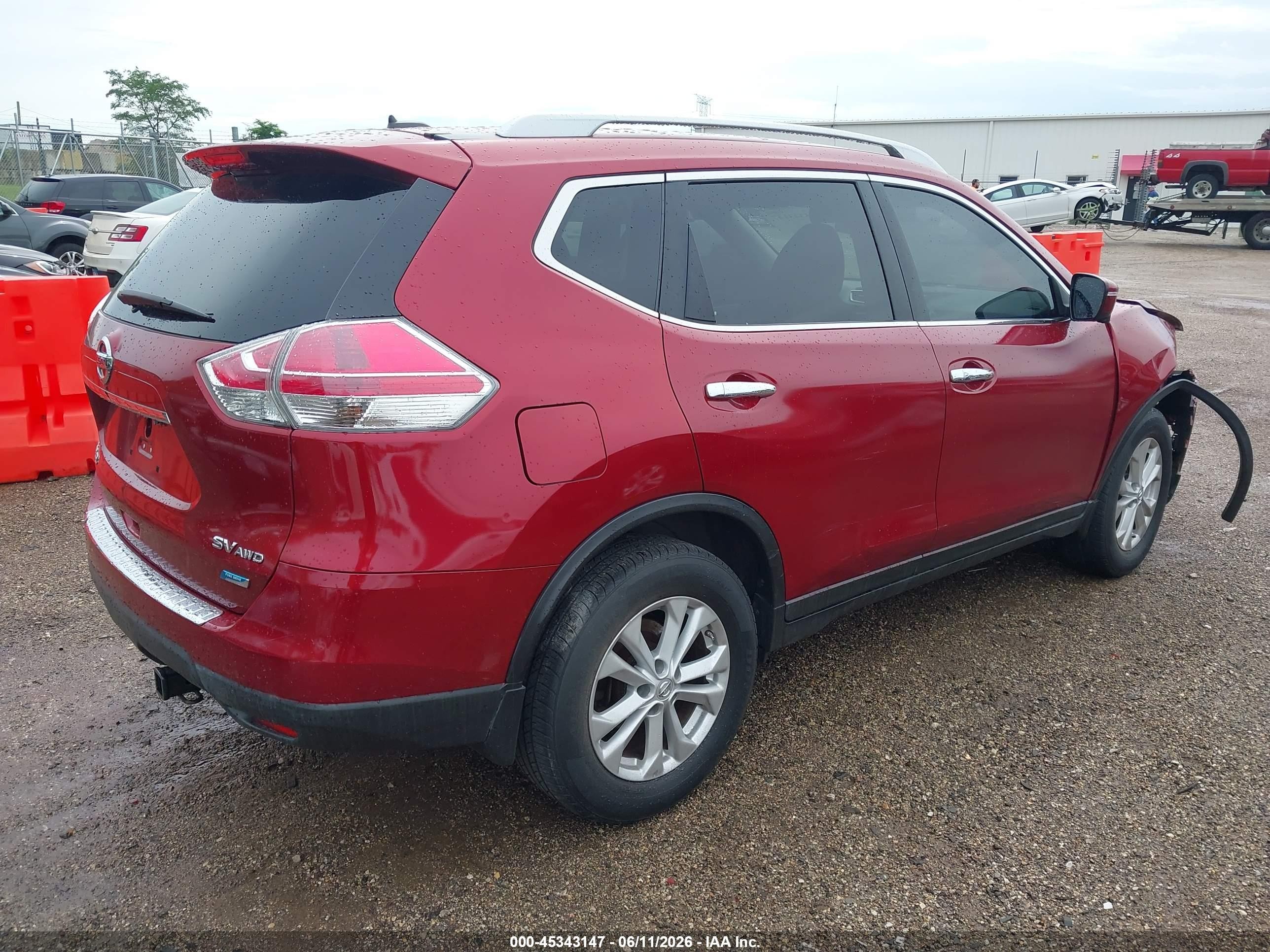 2014 Nissan Rogue Sv Red vin: 5N1AT2MV3EC808177