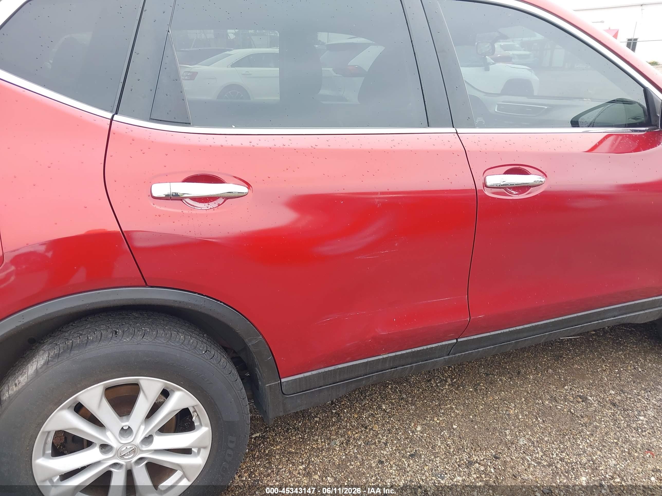 2014 Nissan Rogue Sv Red vin: 5N1AT2MV3EC808177