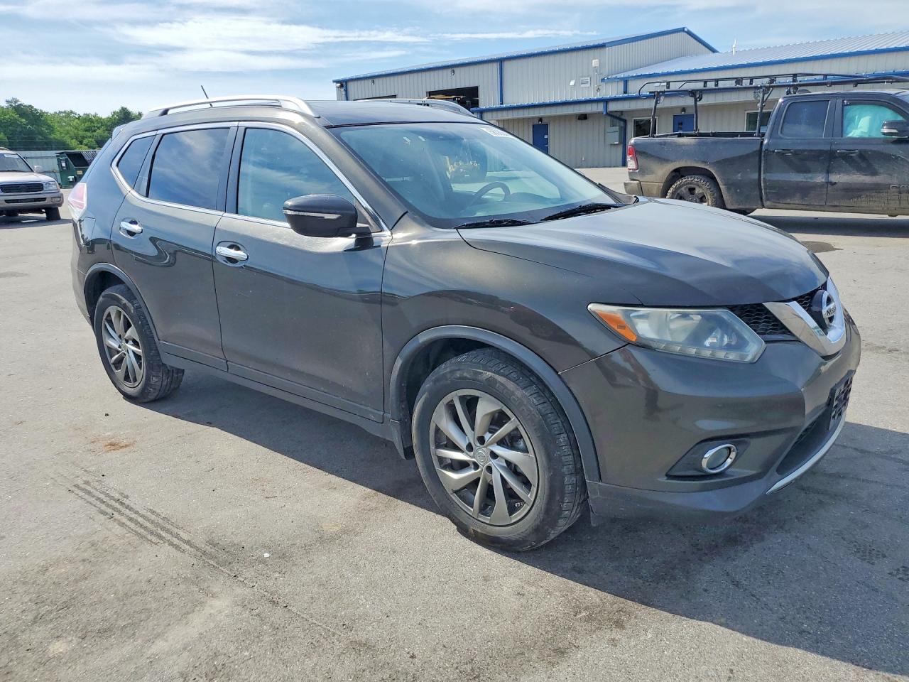 2014 Nissan Rogue S Brown vin: 5N1AT2MV3EC816716