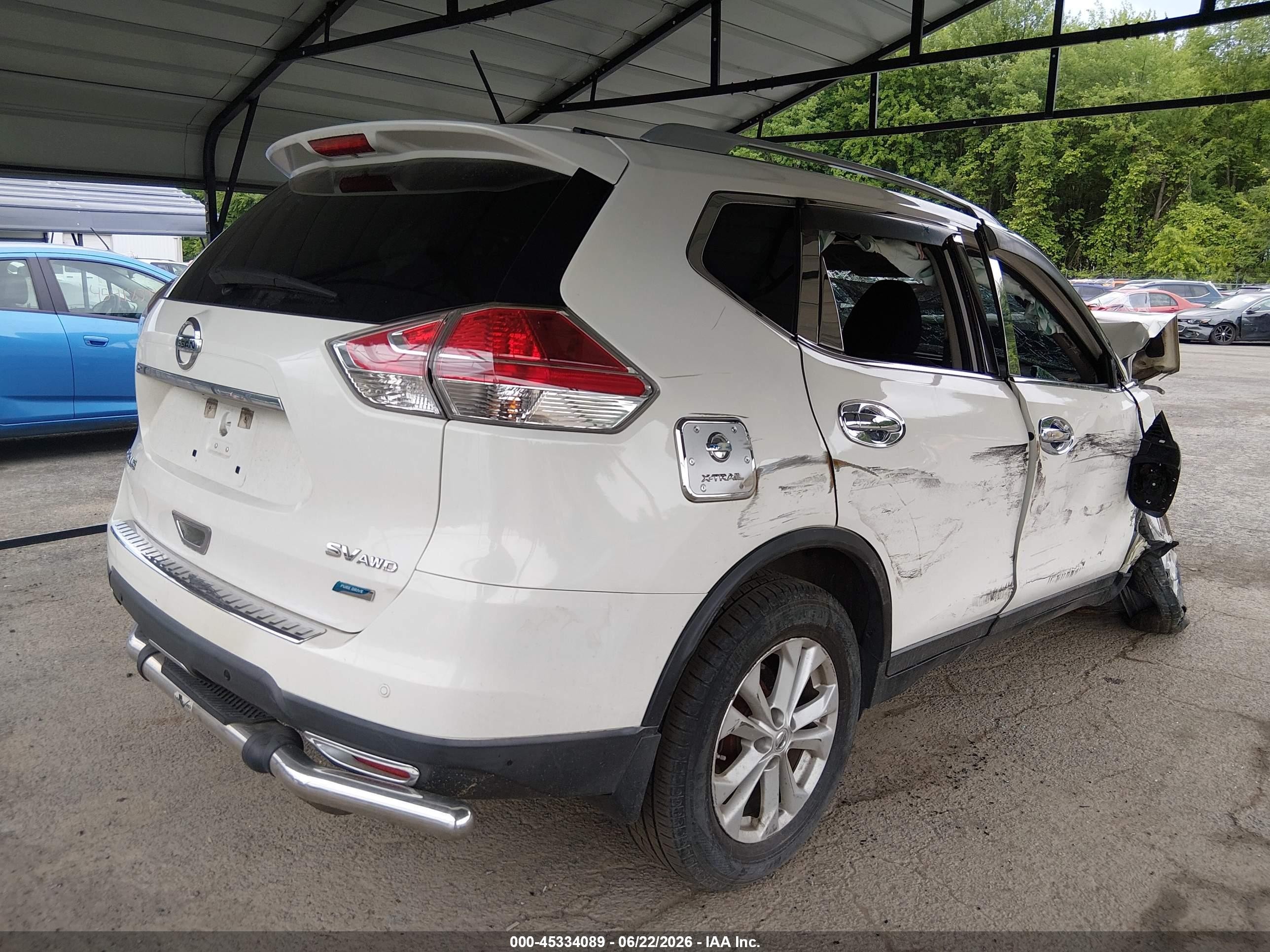 2014 Nissan Rogue Sv White vin: 5N1AT2MV3EC829062
