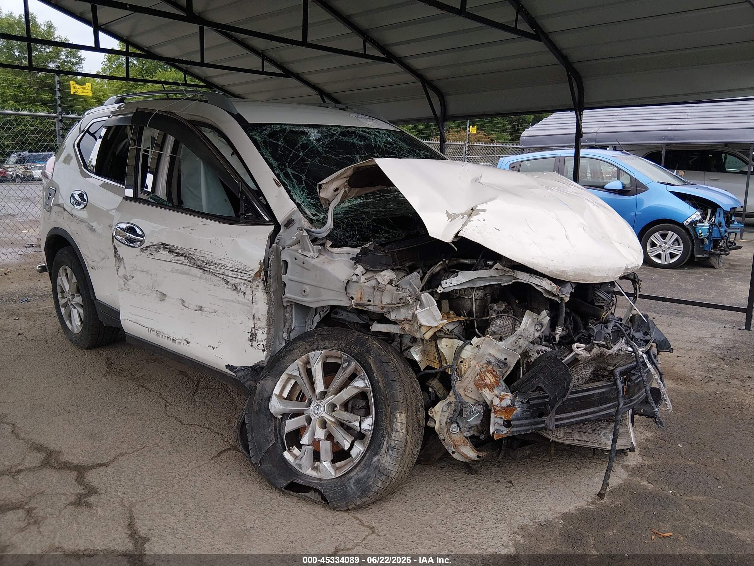 2014 Nissan Rogue Sv White vin: 5N1AT2MV3EC829062