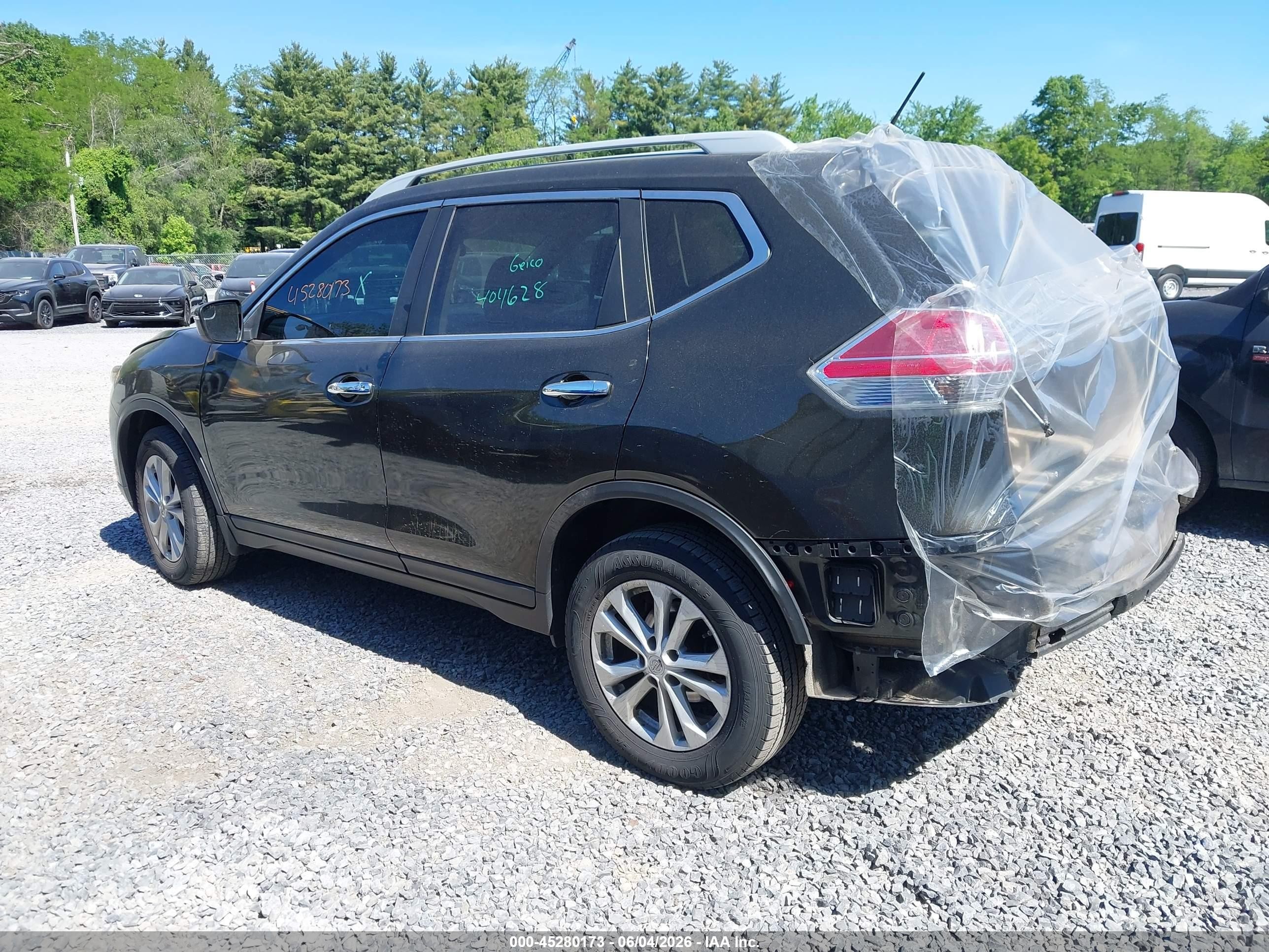 2014 Nissan Rogue Sv Черный vin: 5N1AT2MV3EC833886