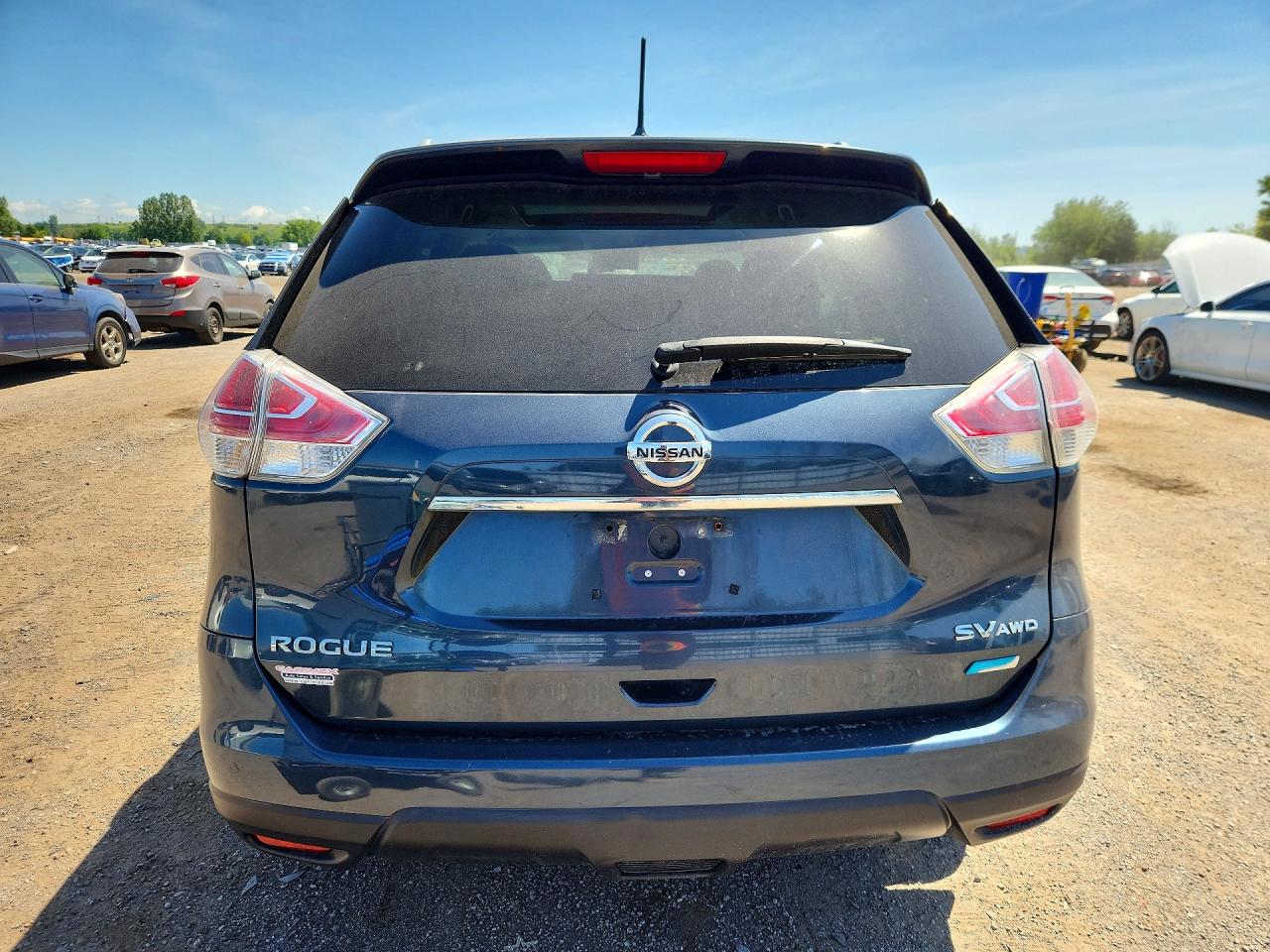 2014 Nissan Rogue S Синий vin: 5N1AT2MV3EC837372