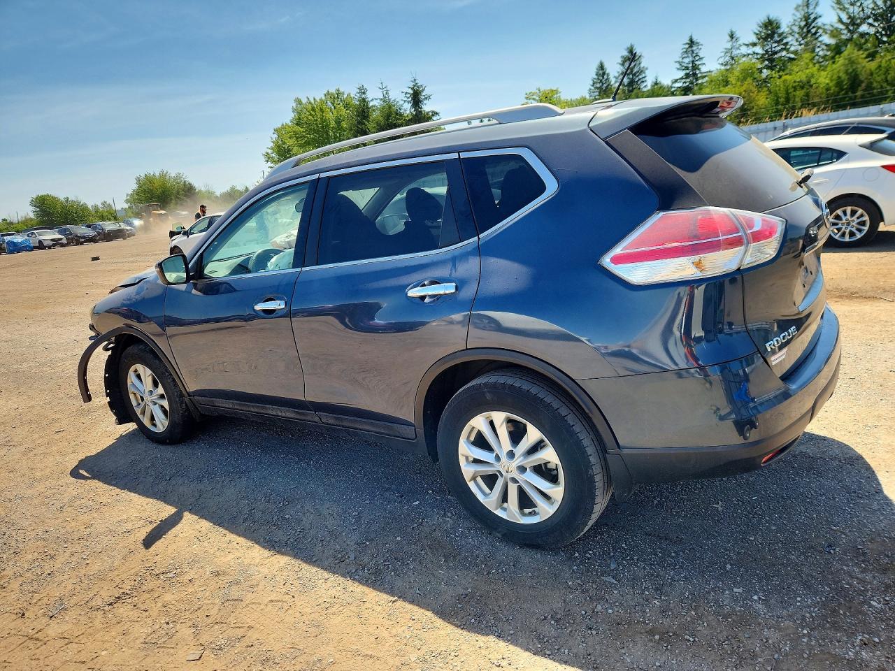 2014 Nissan Rogue S Синий vin: 5N1AT2MV3EC837372