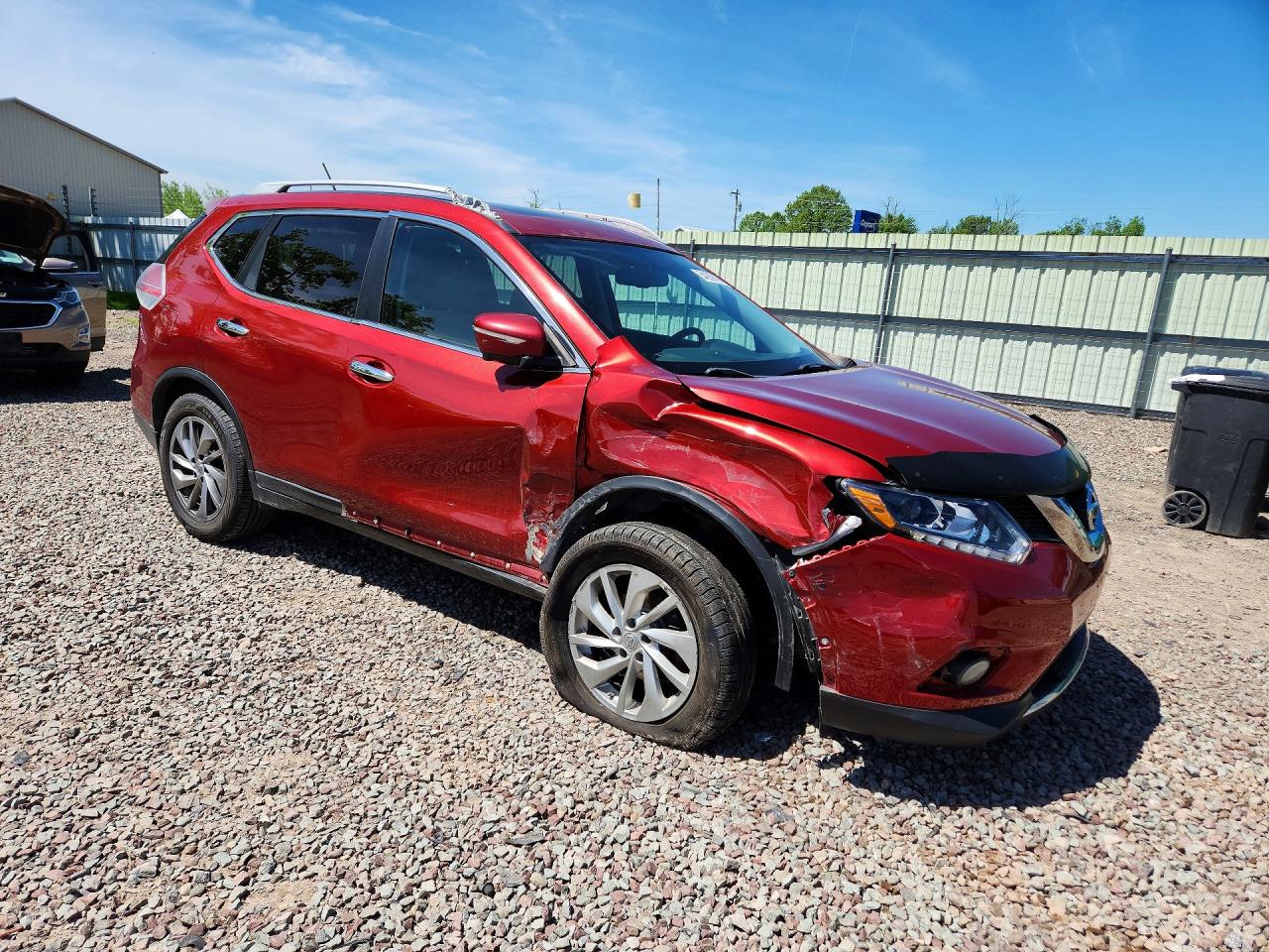 2014 Nissan Rogue S Красный vin: 5N1AT2MV3EC837758