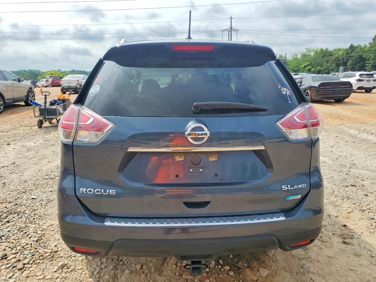 2014 Nissan Rogue Sl Blue vin: 5N1AT2MV3EC839767