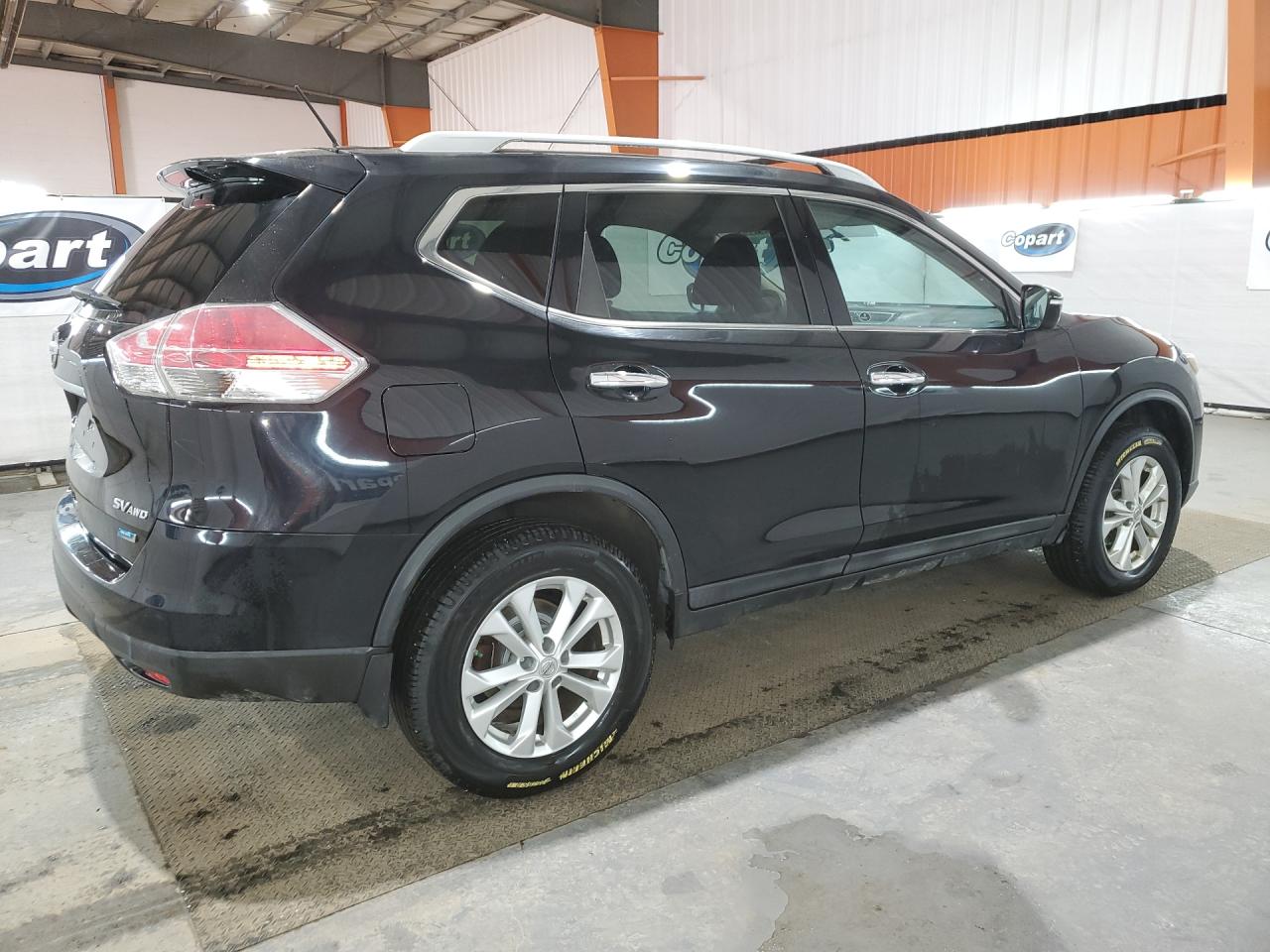 2014 Nissan Rogue S Black vin: 5N1AT2MV3EC843446 Damage: Right Rear Door, Chipped, 1