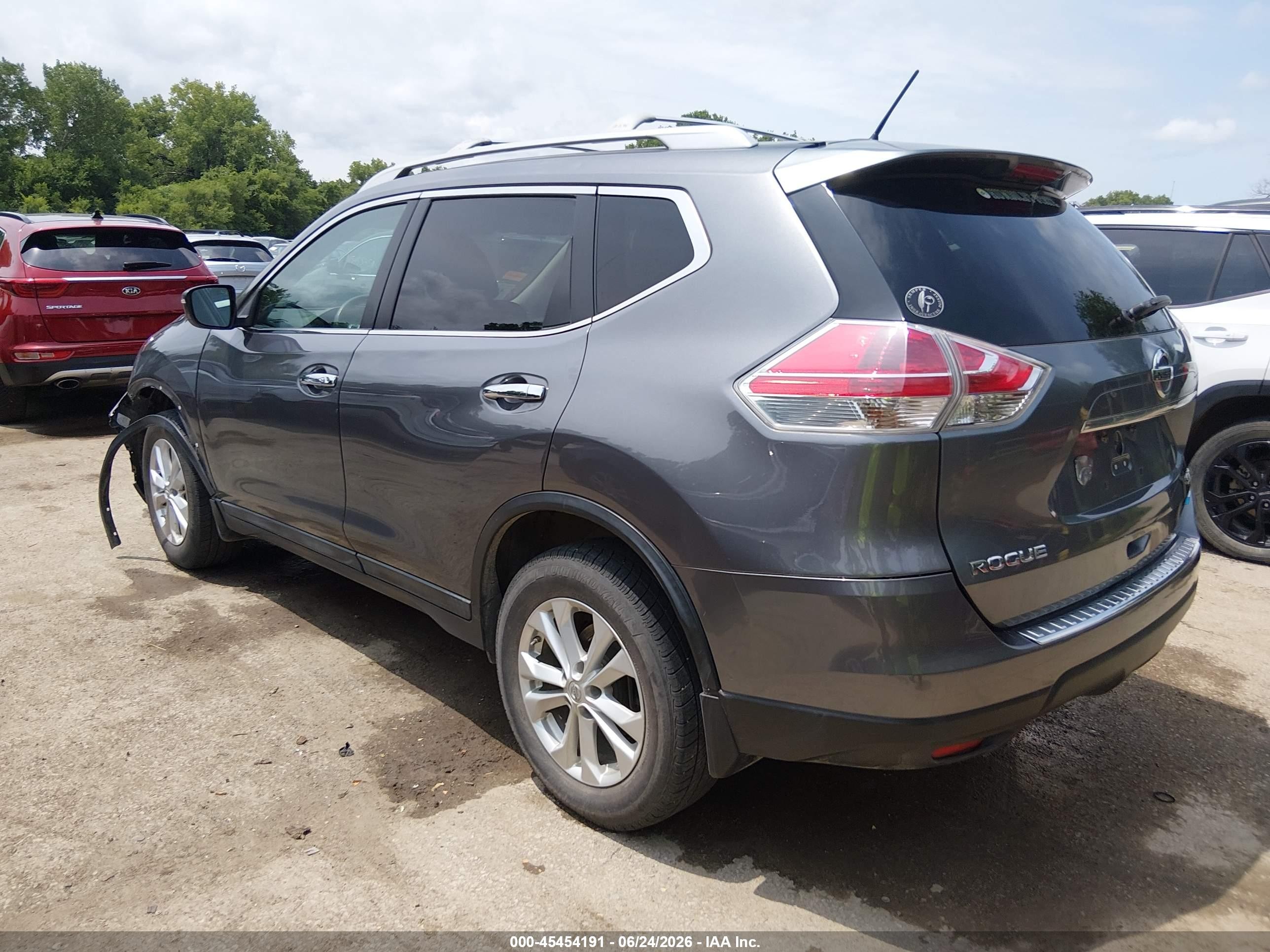 2014 Nissan Rogue Sv Gray vin: 5N1AT2MV3EC843589