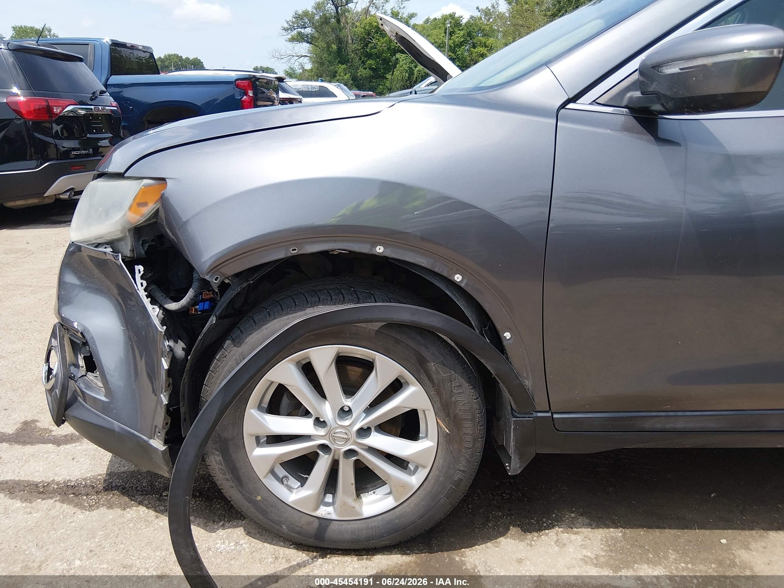 2014 Nissan Rogue Sv Gray vin: 5N1AT2MV3EC843589