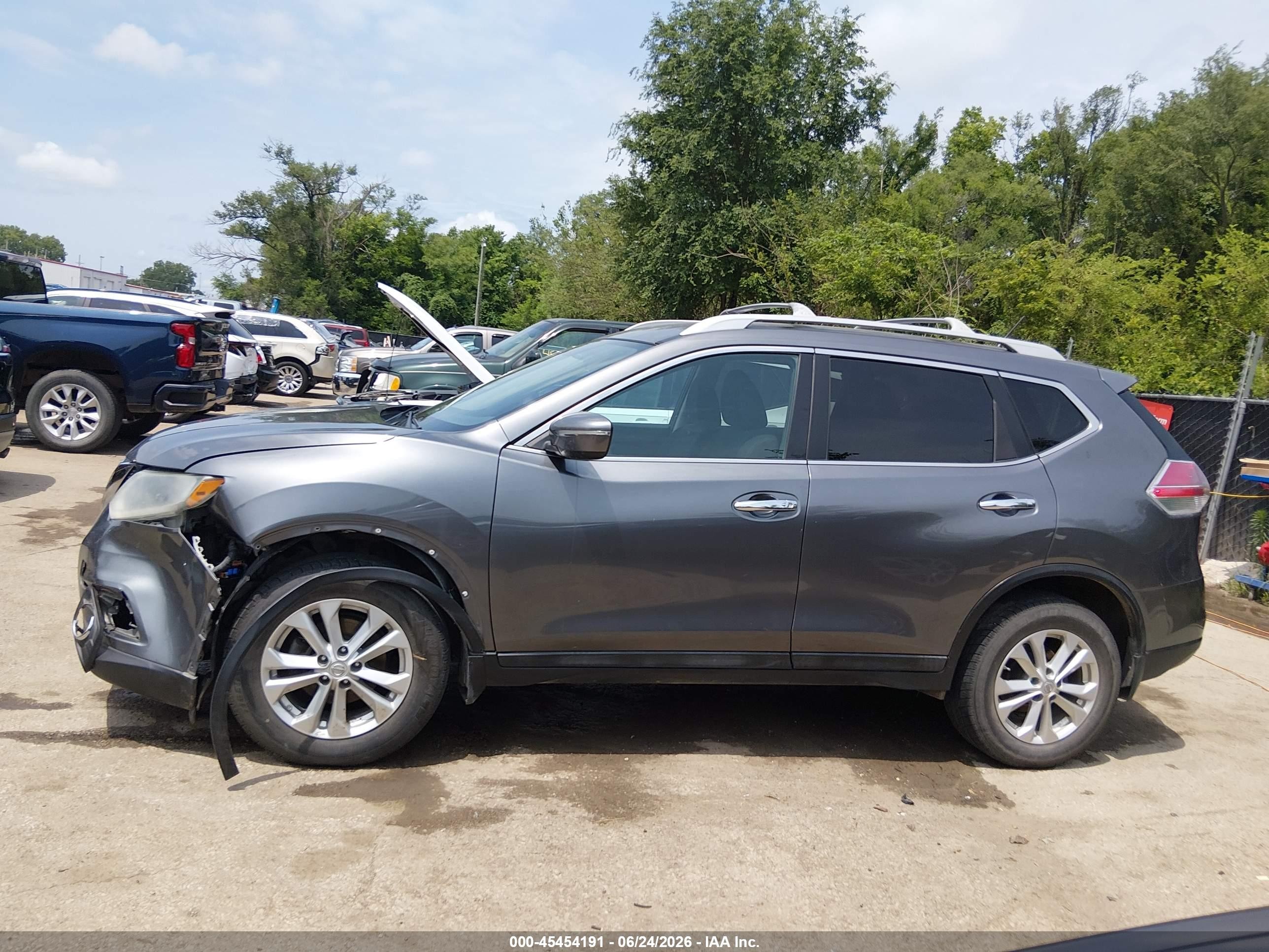 2014 Nissan Rogue Sv Gray vin: 5N1AT2MV3EC843589