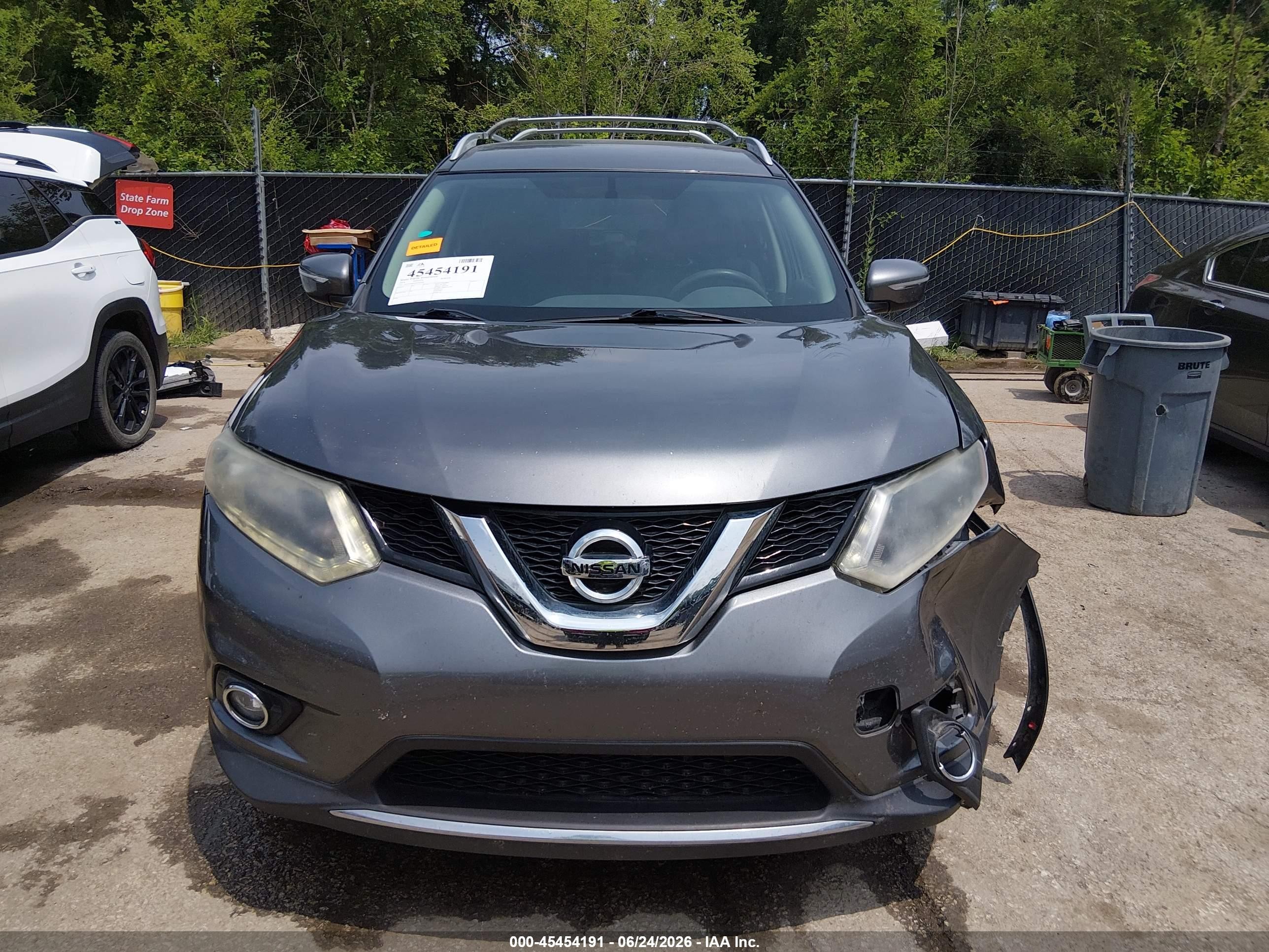 2014 Nissan Rogue Sv Gray vin: 5N1AT2MV3EC843589