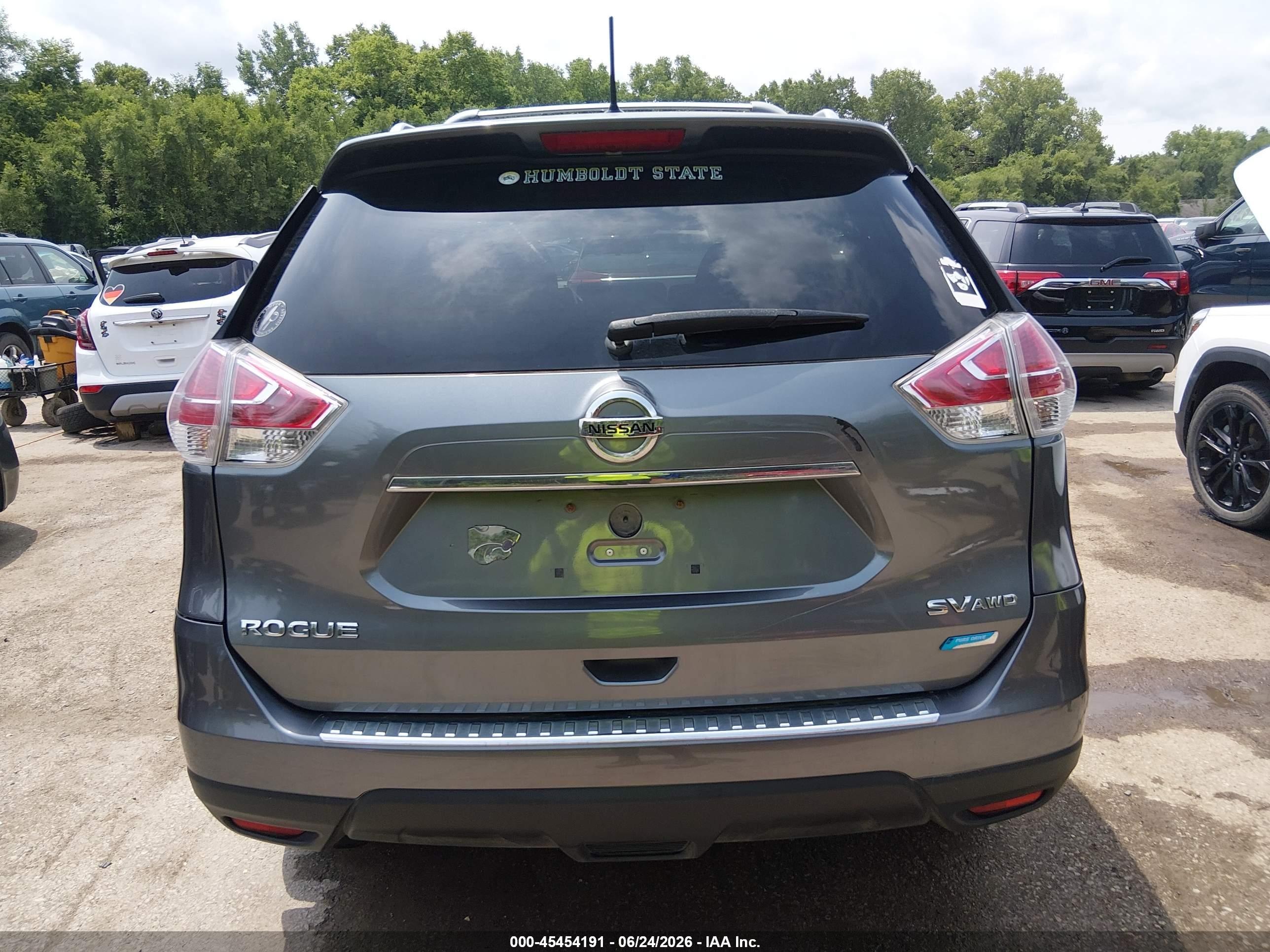 2014 Nissan Rogue Sv Gray vin: 5N1AT2MV3EC843589