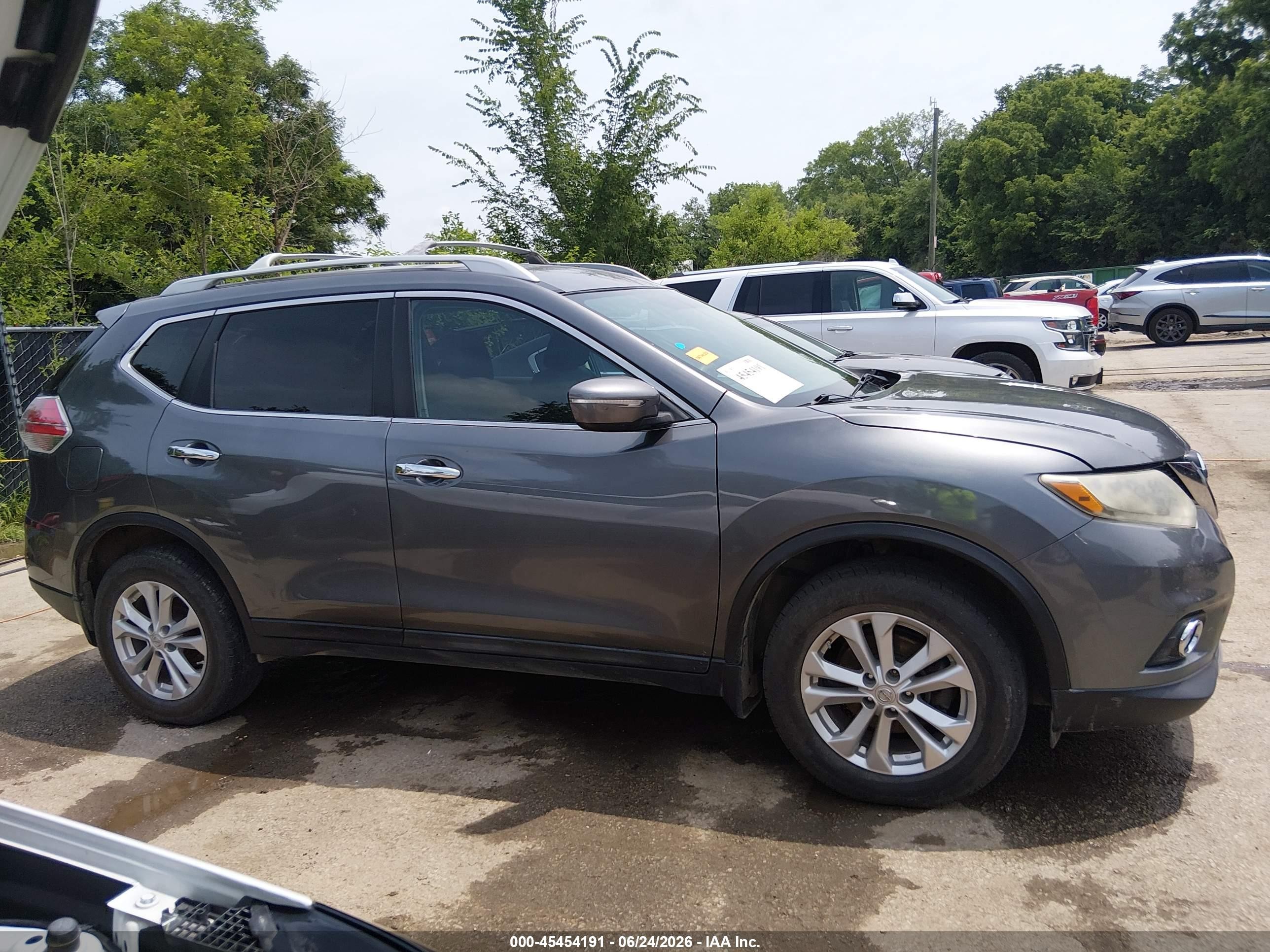 2014 Nissan Rogue Sv Gray vin: 5N1AT2MV3EC843589