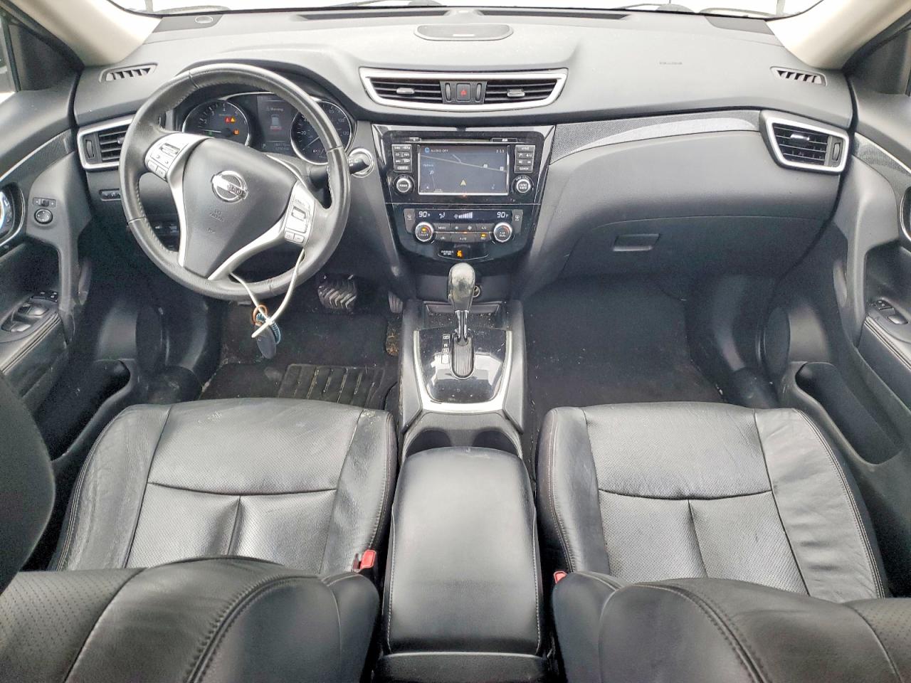 2014 Nissan Rogue S Black vin: 5N1AT2MV3EC852843