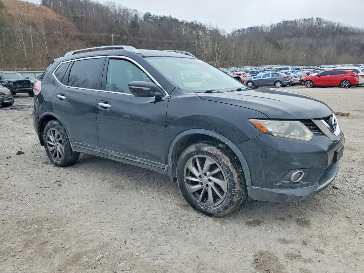 2014 Nissan Rogue S Black vin: 5N1AT2MV3EC852843