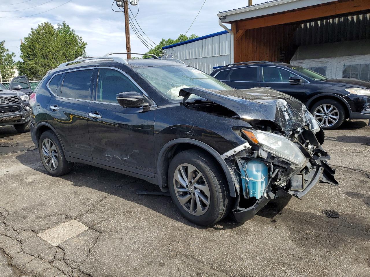 2014 Nissan Rogue Sl Black vin: 5N1AT2MV3EC854091