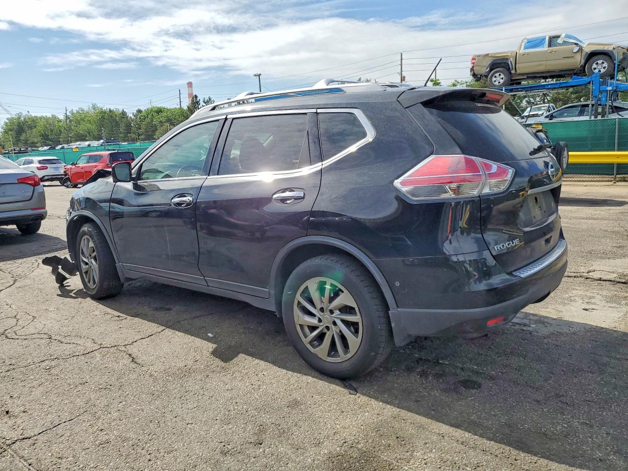 2014 Nissan Rogue Sl Black vin: 5N1AT2MV3EC854091