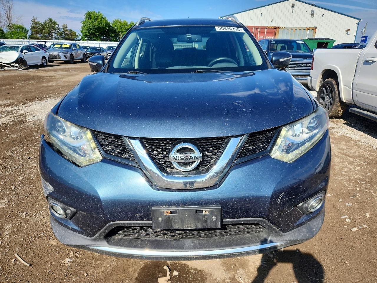 2014 Nissan Rogue S Blue vin: 5N1AT2MV3EC862451