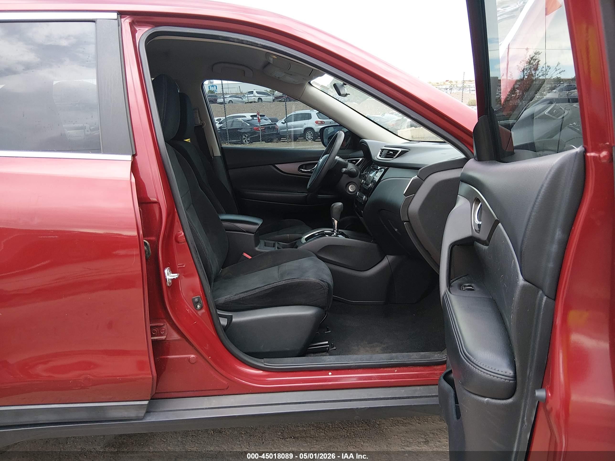2014 Nissan Rogue S Red vin: 5N1AT2MV3EC869156