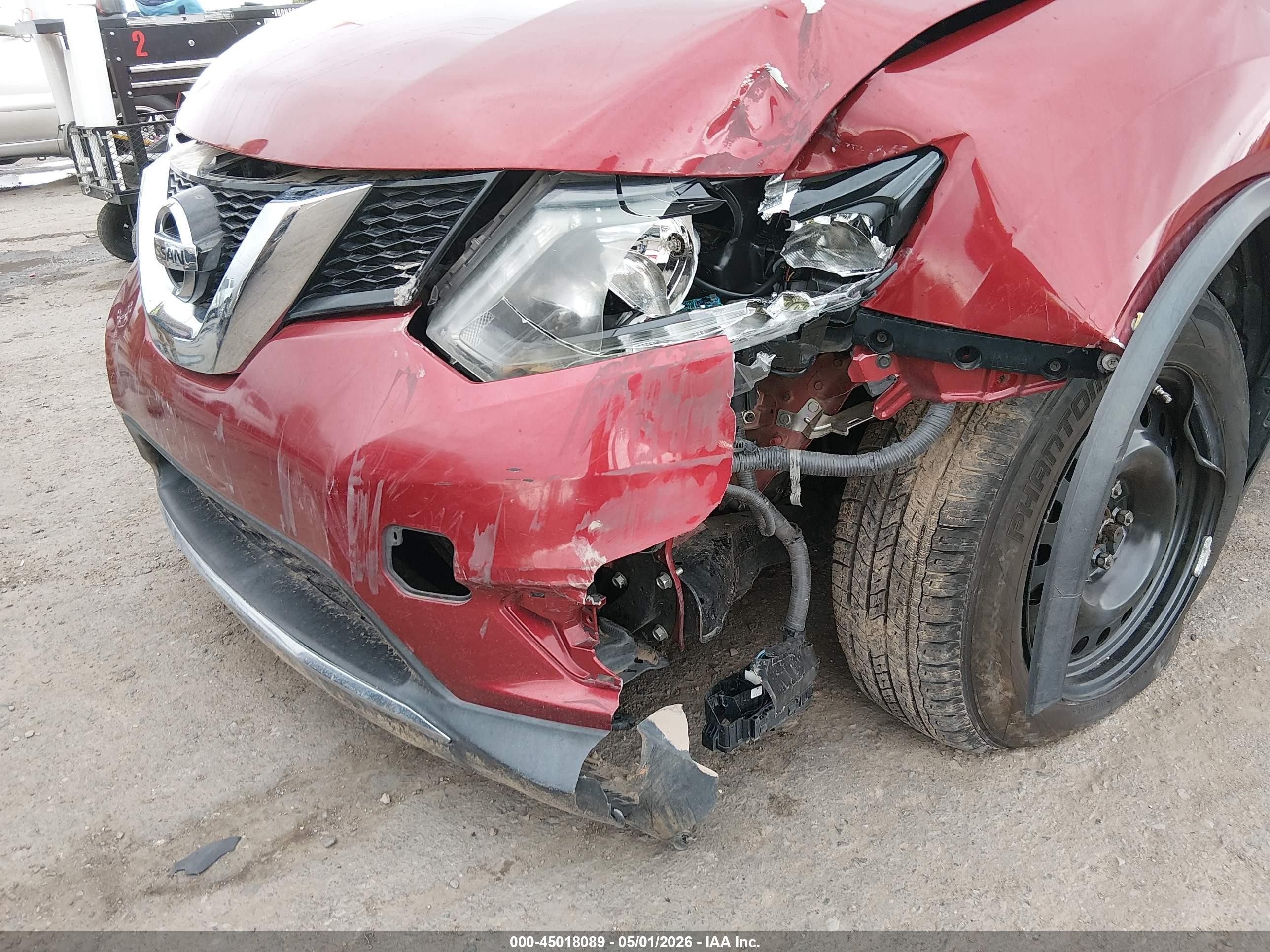 2014 Nissan Rogue S Red vin: 5N1AT2MV3EC869156