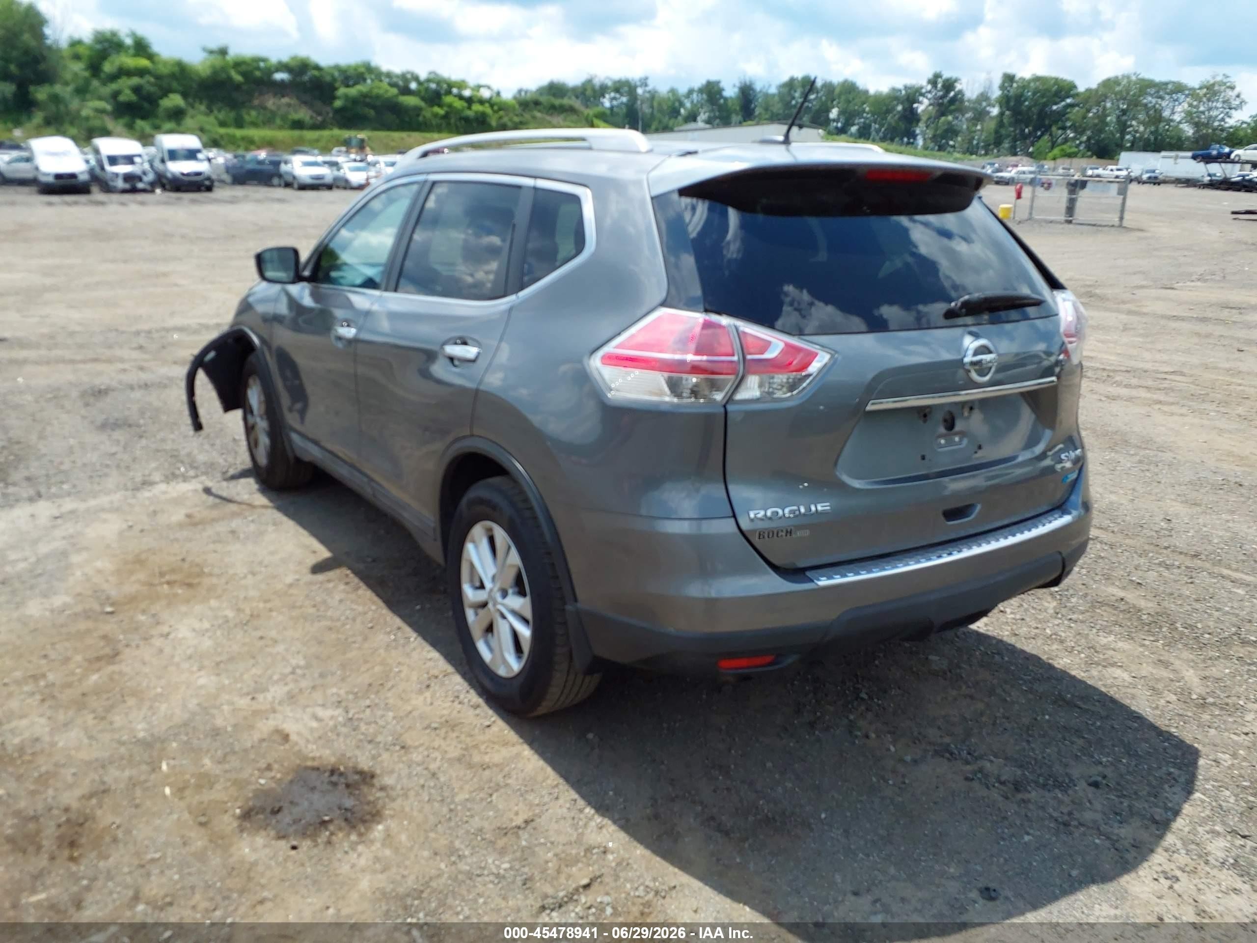 2014 Nissan Rogue Sv Gray vin: 5N1AT2MV3EC869514