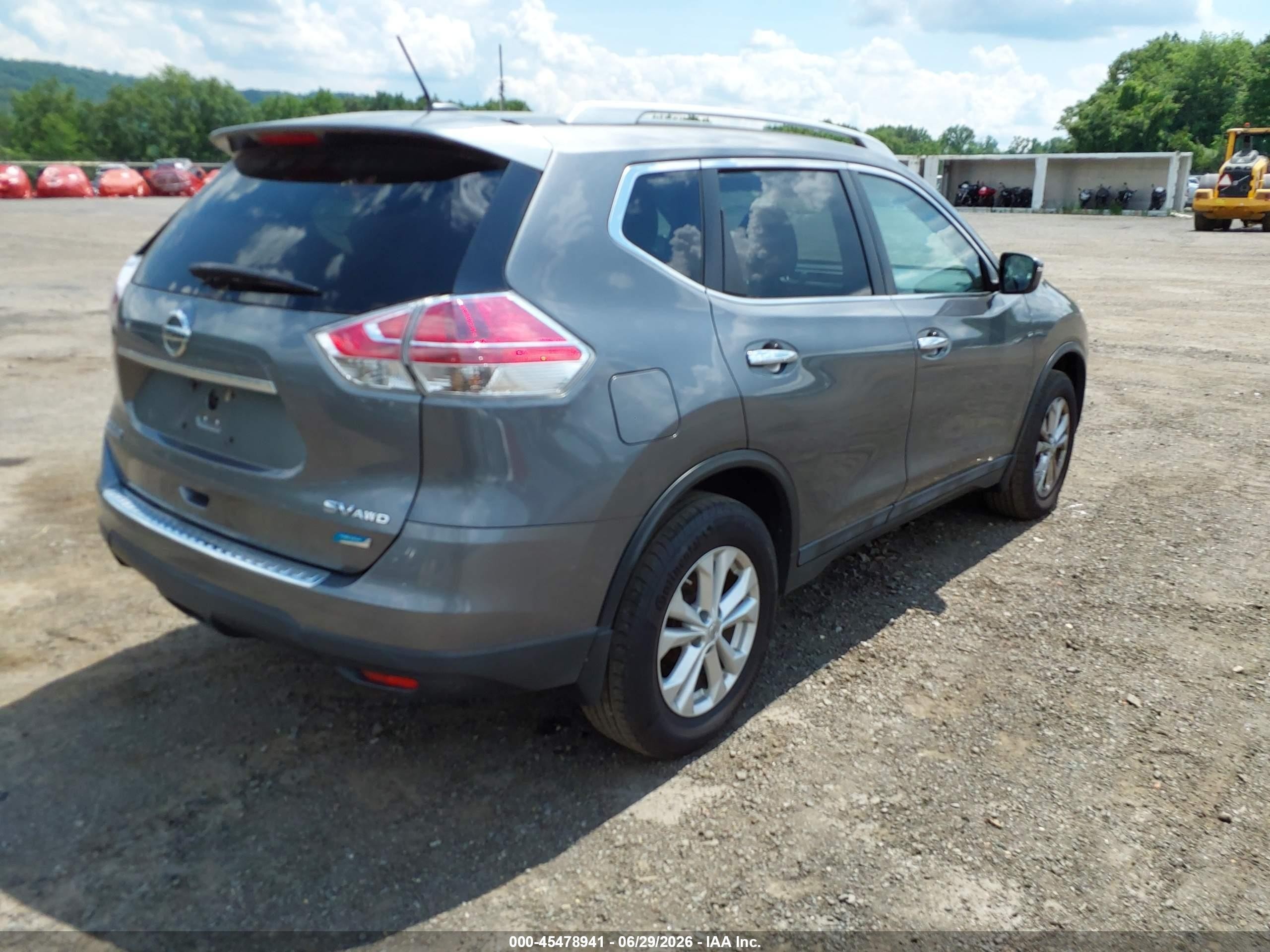 2014 Nissan Rogue Sv Gray vin: 5N1AT2MV3EC869514