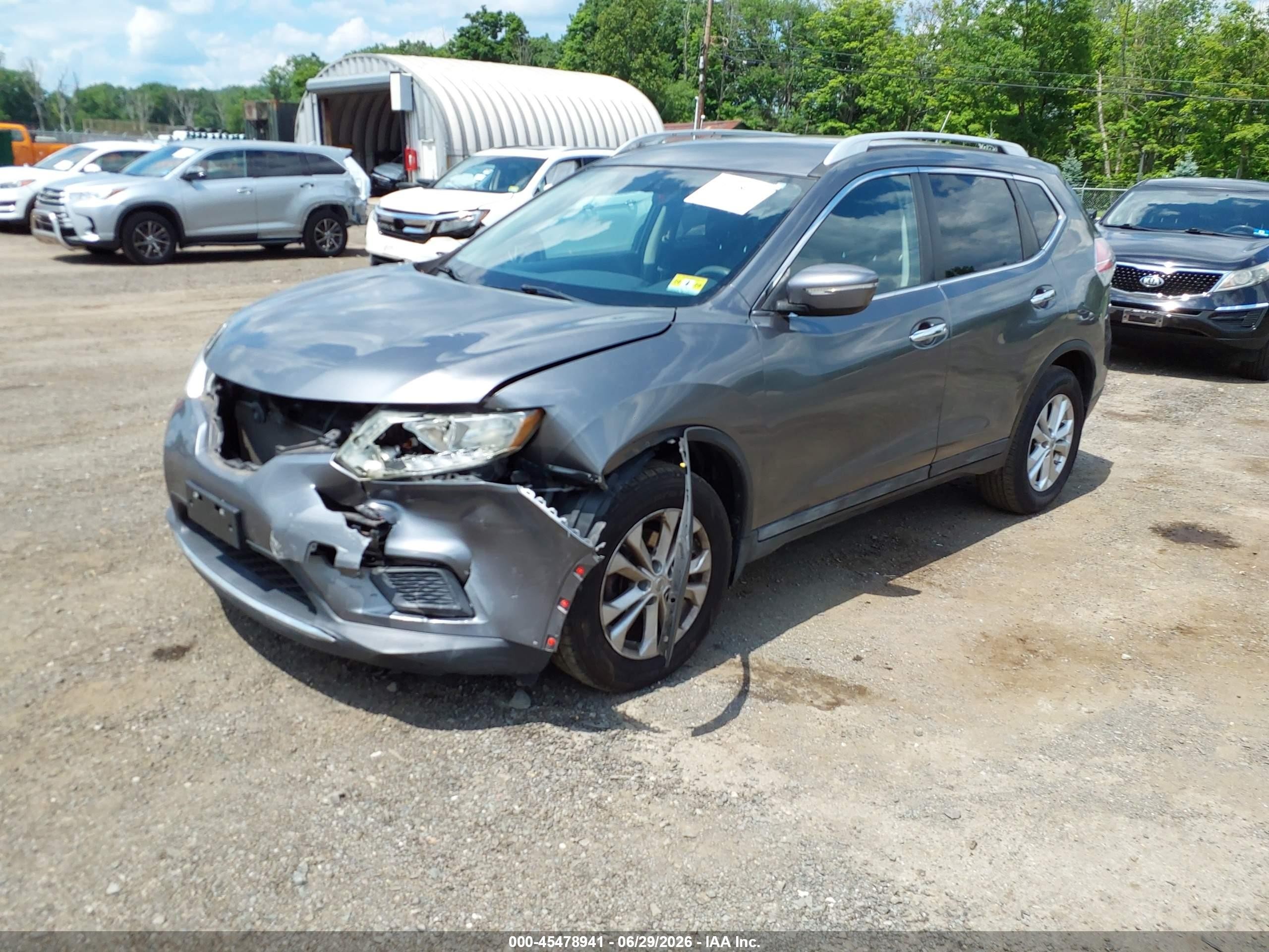 2014 Nissan Rogue Sv Gray vin: 5N1AT2MV3EC869514