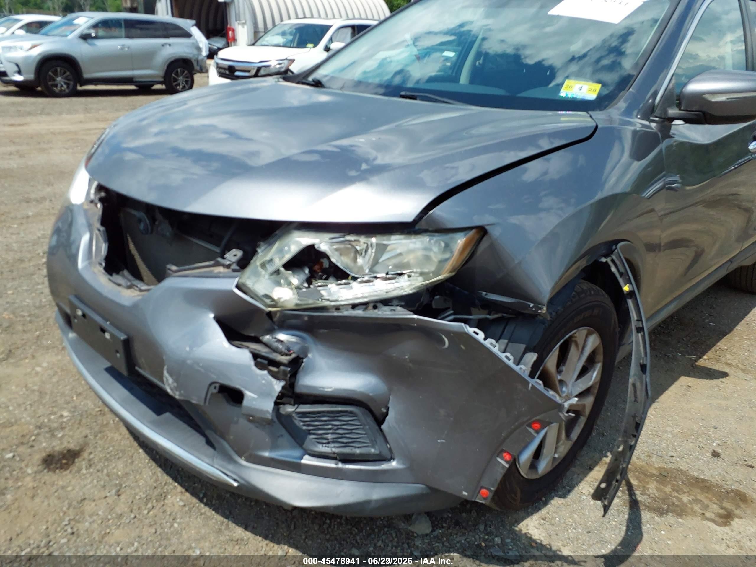2014 Nissan Rogue Sv Gray vin: 5N1AT2MV3EC869514
