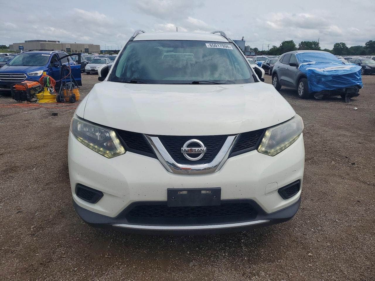 2014 Nissan Rogue Sv White vin: 5N1AT2MV3EC871344