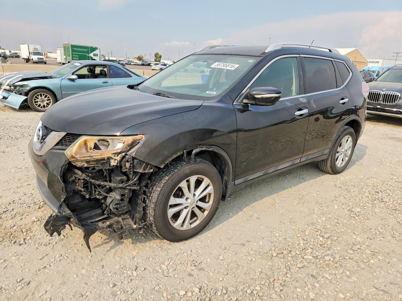 2015 Nissan Rogue Sv Черный vin: 5N1AT2MV3FC767681